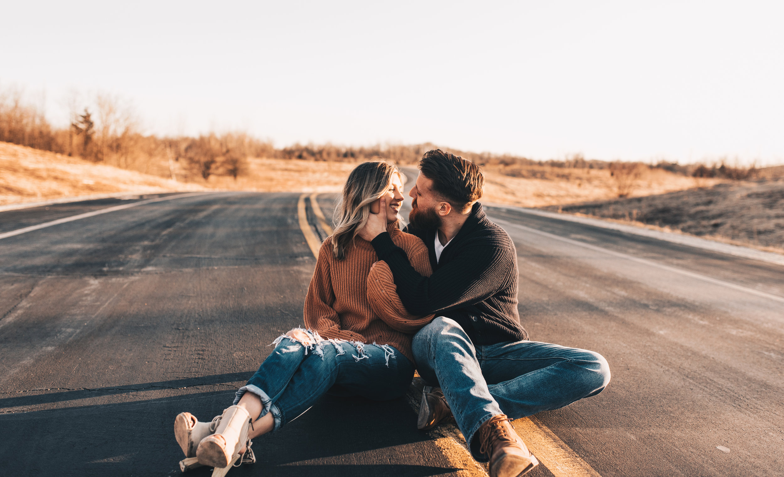 Sunset Couples Session, Sunset Couples Photos, Illinois Couples Photographer, Illinois Engagement Photographer, Adventurous Couples Photos, Midwest Couples Photographer