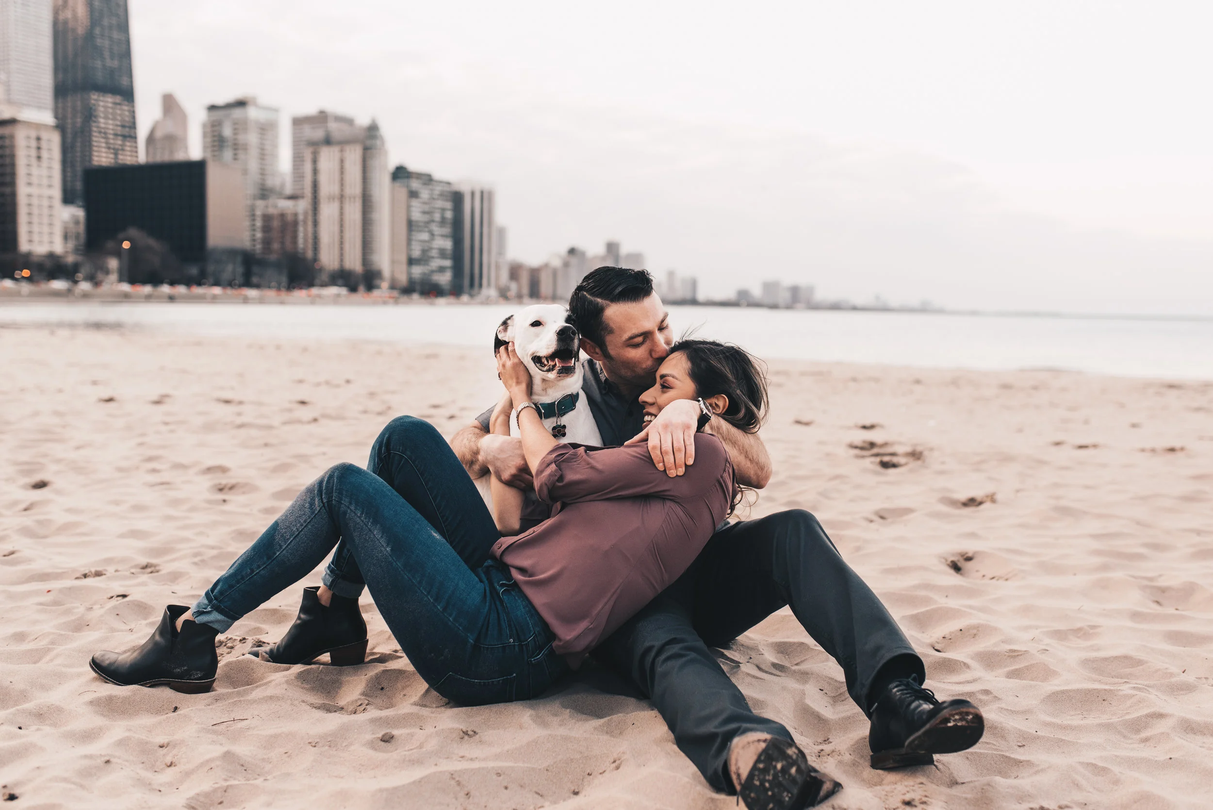 Rosie &amp; David // Downtown Chicago Engagement Session - Milton Lee Olive Park // Chicago Engagement Photographer