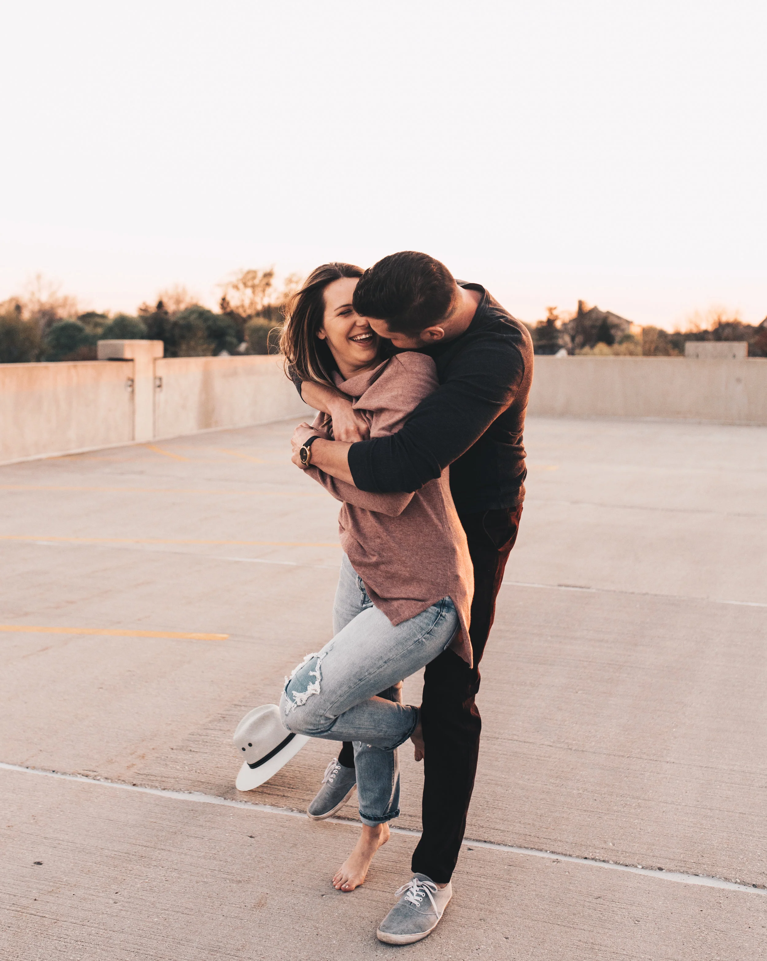 Parking Garage Couples Session, Parking Garage Engagement Session, Longboard Couples Session, Longboard Engagement Session, Skateboard Engagement Session, Skateboard Couples Session
