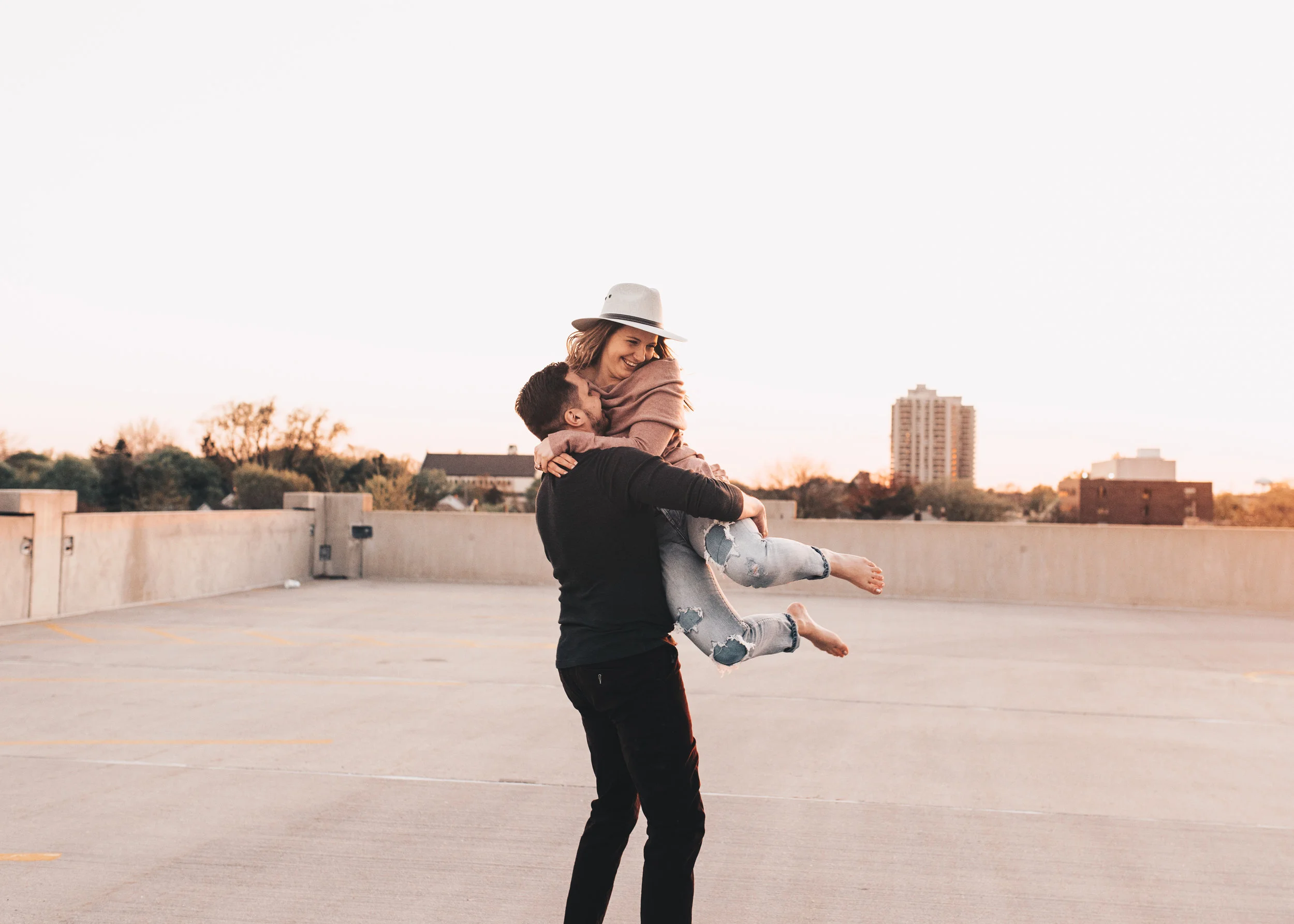 Parking Garage Couples Session, Parking Garage Engagement Session, Longboard Couples Session, Longboard Engagement Session, Skateboard Engagement Session, Skateboard Couples Session