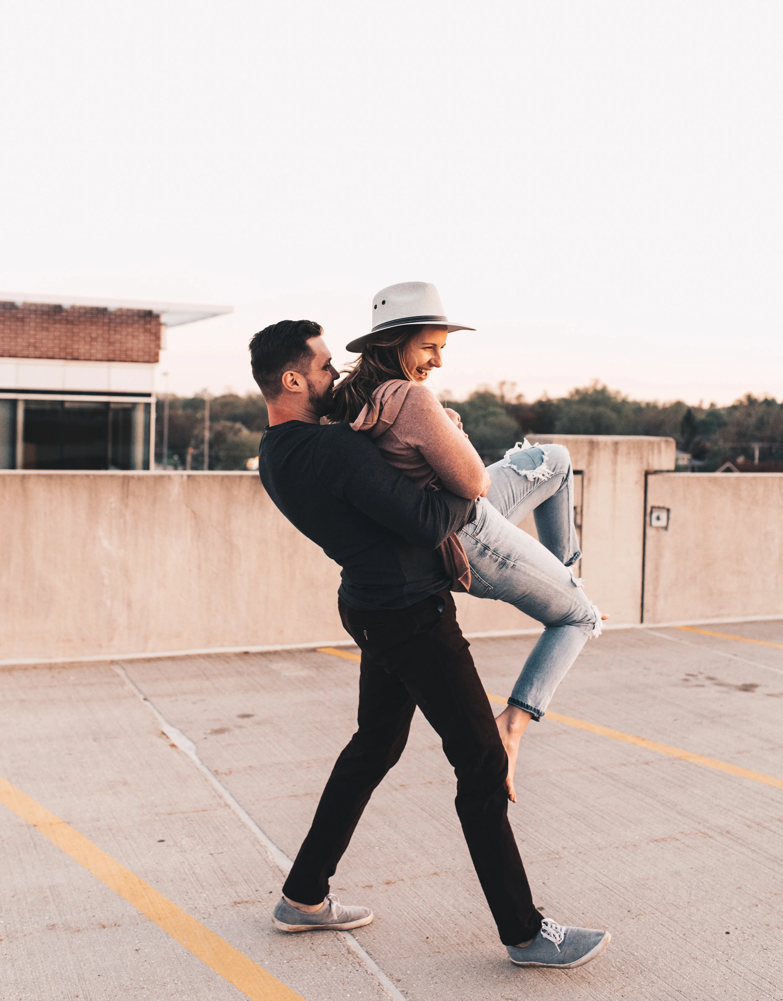 Parking Garage Couples Session, Parking Garage Engagement Session, Longboard Couples Session, Longboard Engagement Session, Skateboard Engagement Session, Skateboard Couples Session