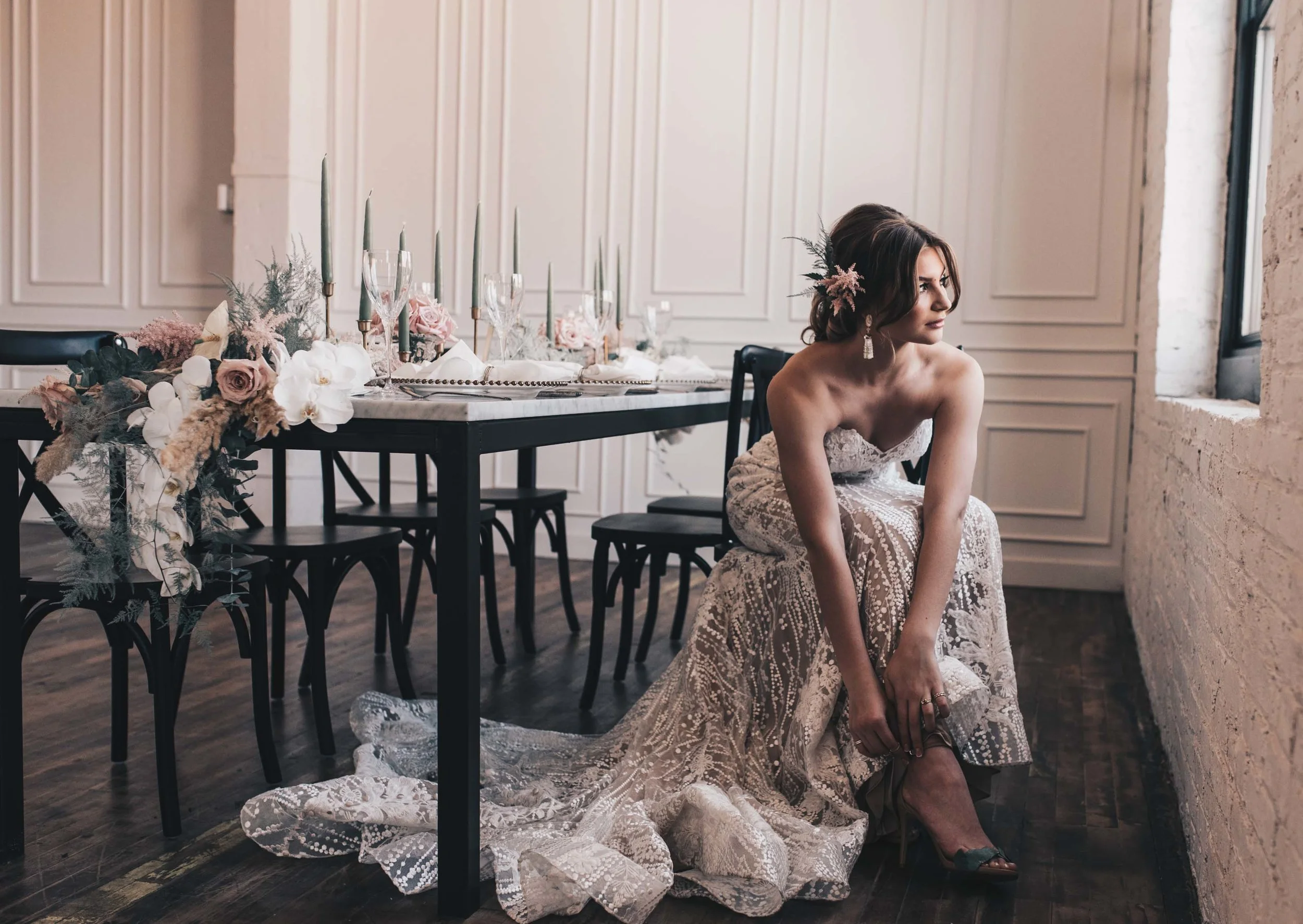 Boho Bride, Industrial Wedding, Company 251 Wedding, Bride Photos, Modern Bride, Midwest Bride, Romantic Rustic Wedding, Wedding Decor, Wedding Dress, Boho Wedding