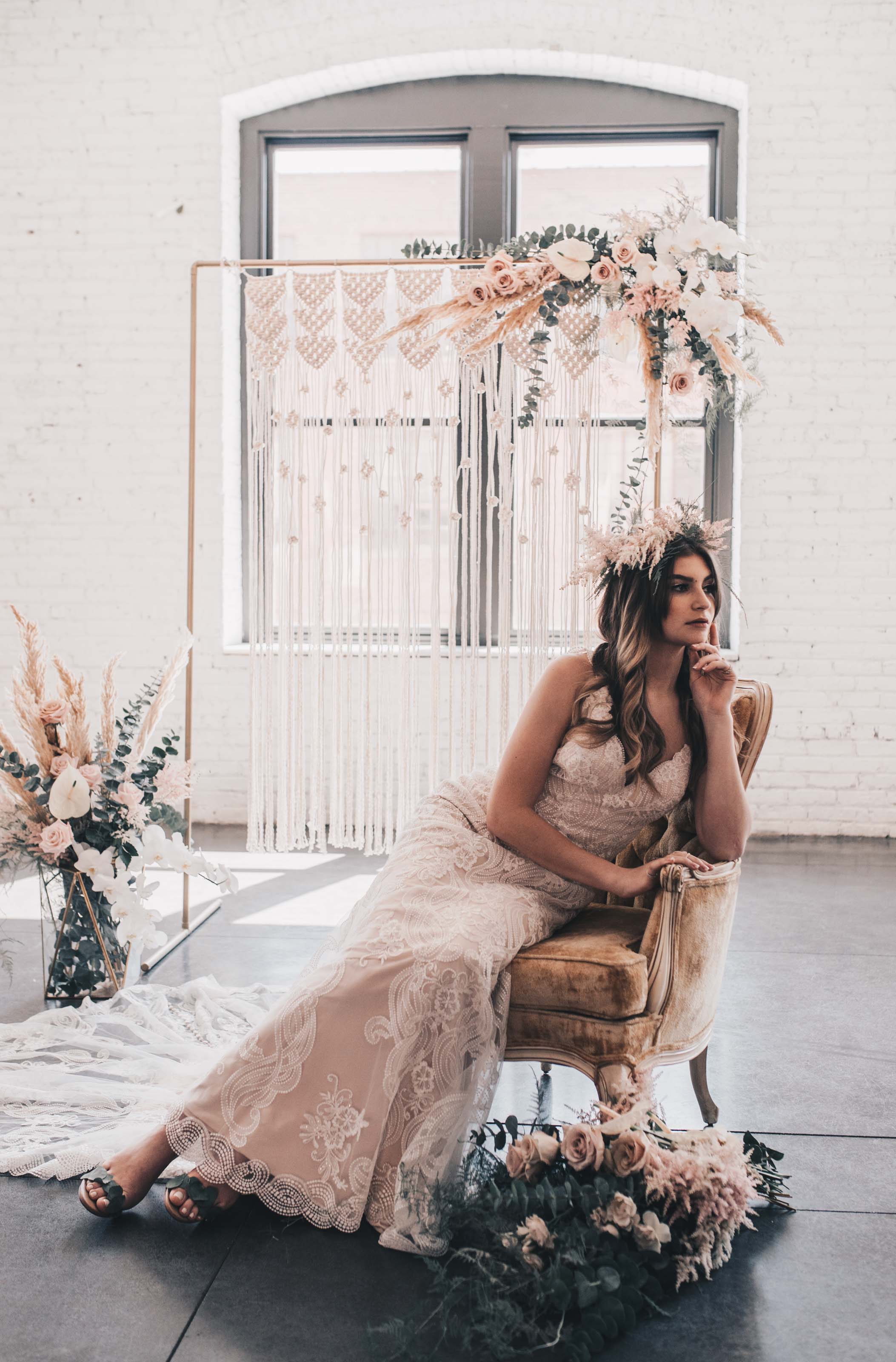 Boho Bride, Industrial Wedding, Company 251 Wedding, Bride Photos, Modern Bride, Midwest Bride, Romantic Rustic Wedding, Wedding Decor, Wedding Dress, Boho Wedding