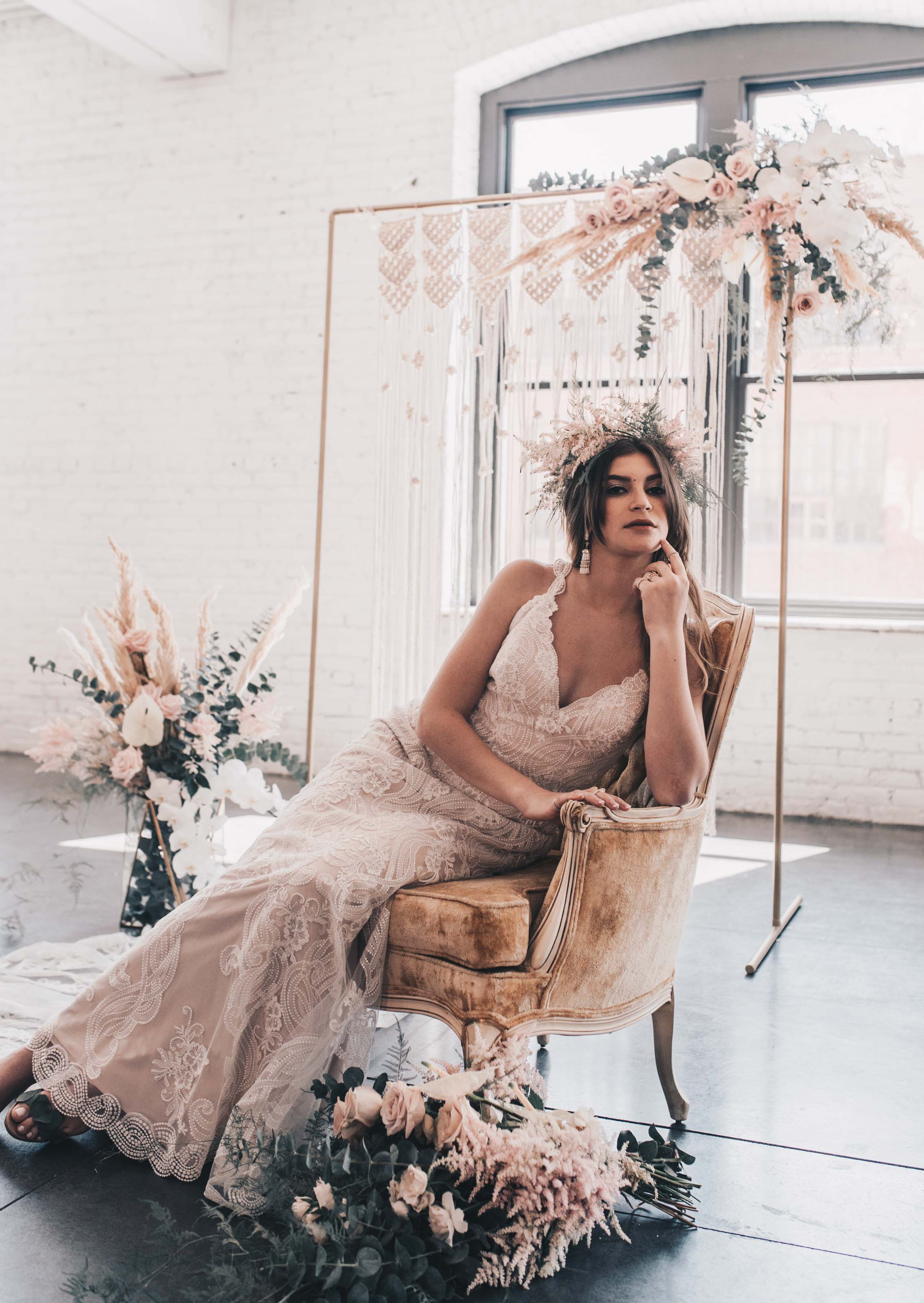 Boho Bride, Industrial Wedding, Company 251 Wedding, Bride Photos, Modern Bride, Midwest Bride, Romantic Rustic Wedding, Wedding Decor, Wedding Dress, Boho Wedding