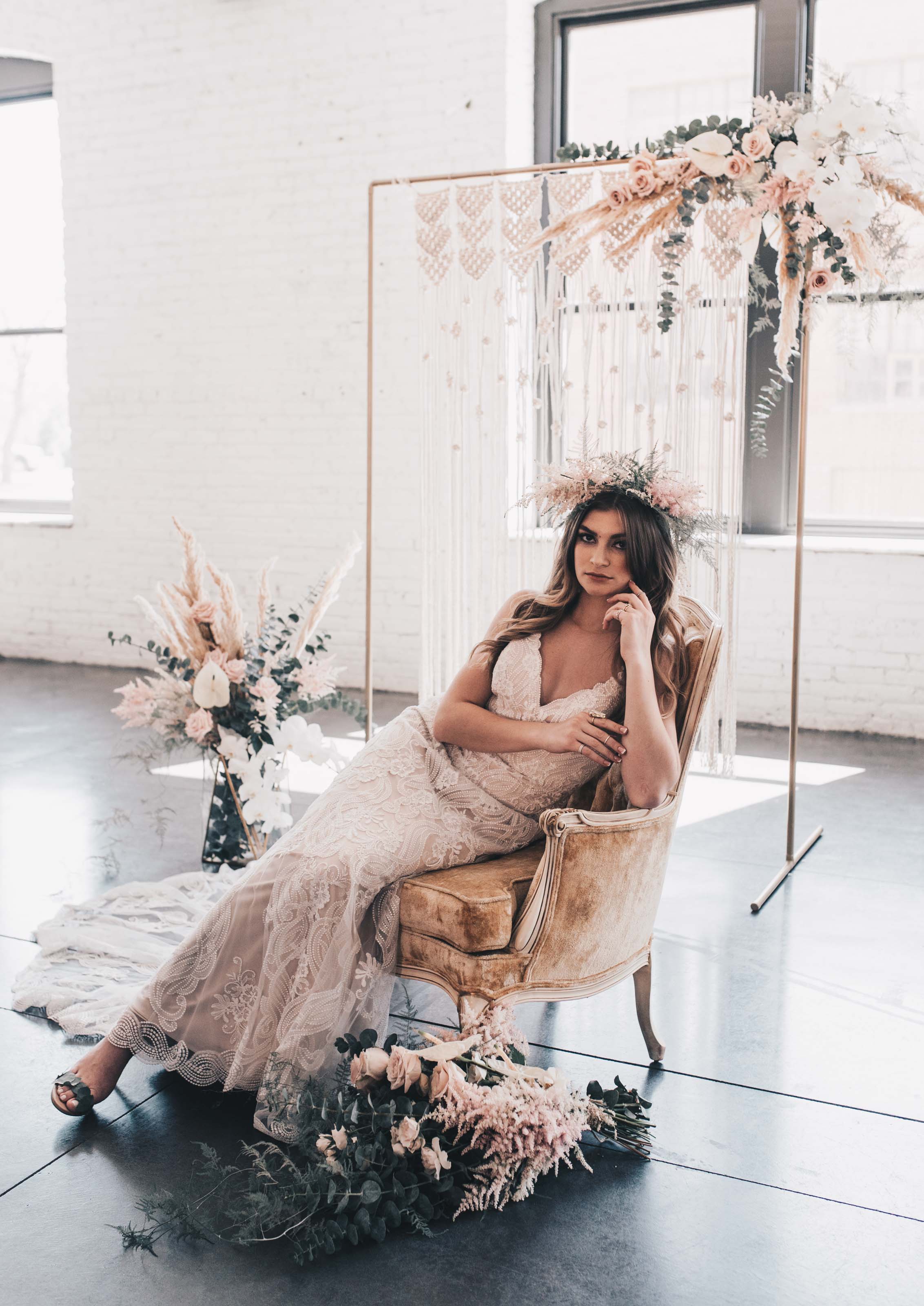 Boho Bride, Industrial Wedding, Company 251 Wedding, Bride Photos, Modern Bride, Midwest Bride, Romantic Rustic Wedding, Wedding Decor, Wedding Dress, Boho Wedding