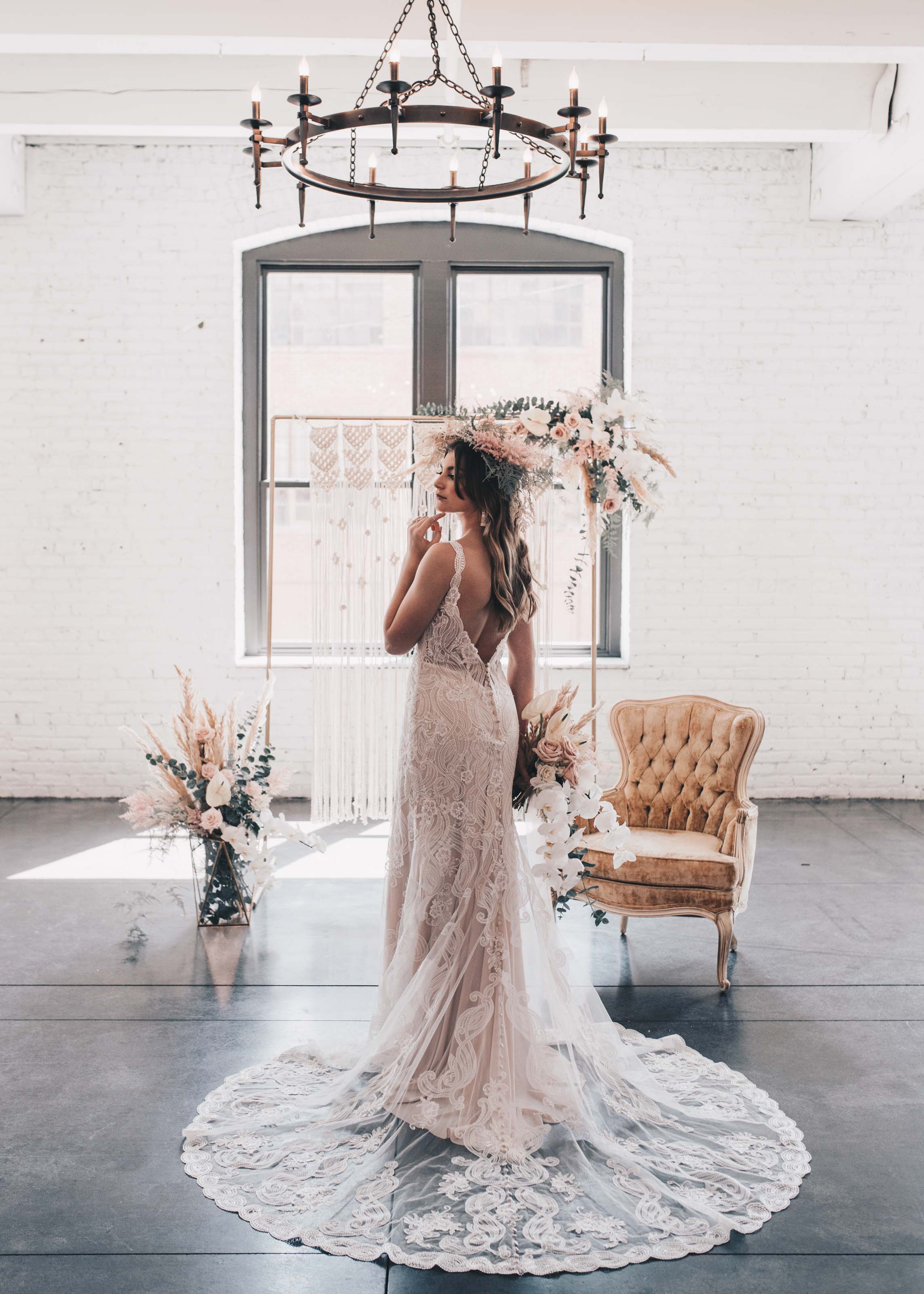 Boho Bride, Industrial Wedding, Company 251 Wedding, Bride Photos, Modern Bride, Midwest Bride, Romantic Rustic Wedding, Wedding Decor, Wedding Dress, Boho Wedding