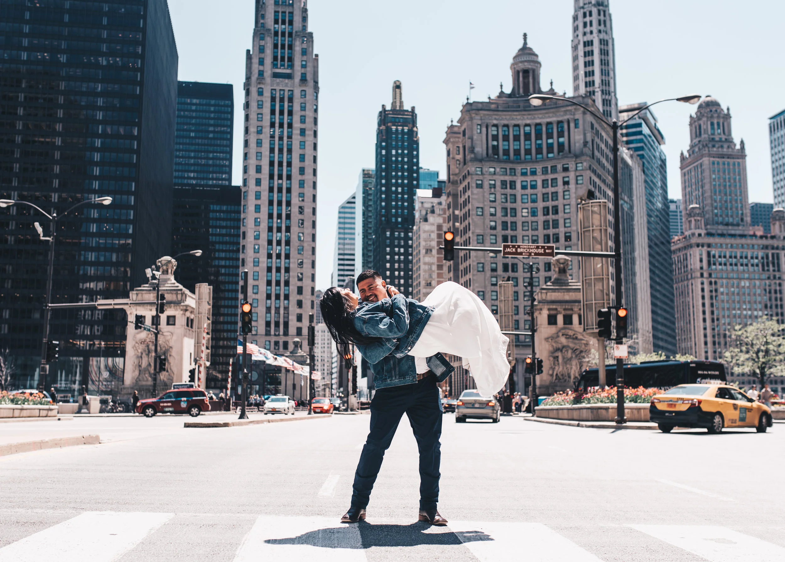 Chicago Elopement, Millennium Park Ceremony, Chicago Bridge Photos, Destination Elopement, Bride and Groom Photos, Adventurous Elopement, Chicago Elopement Photographer