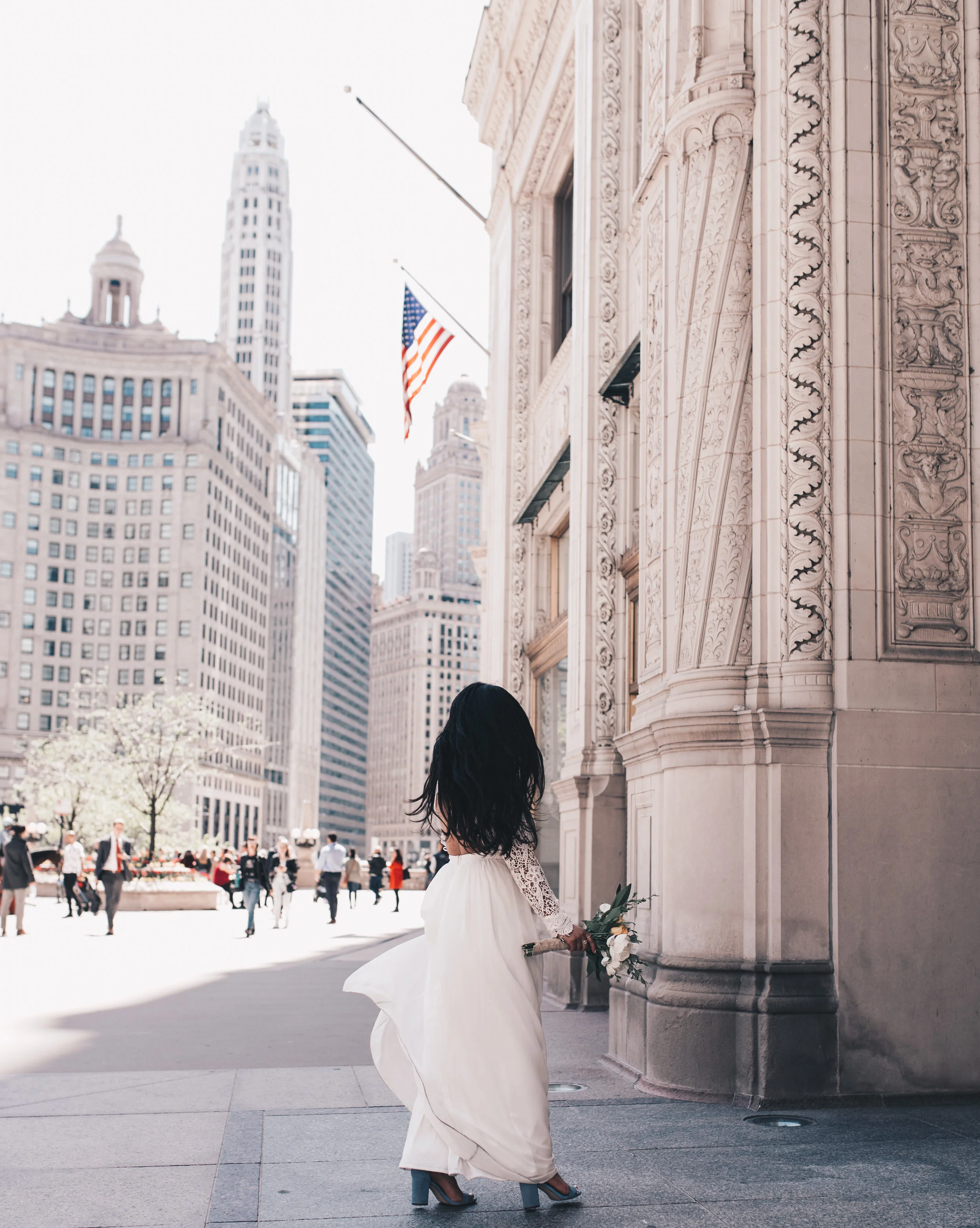 Chicago Elopement, Millennium Park Ceremony, Chicago Bridge Photos, Destination Elopement, Bride and Groom Photos, Adventurous Elopement, Chicago Elopement Photographer
