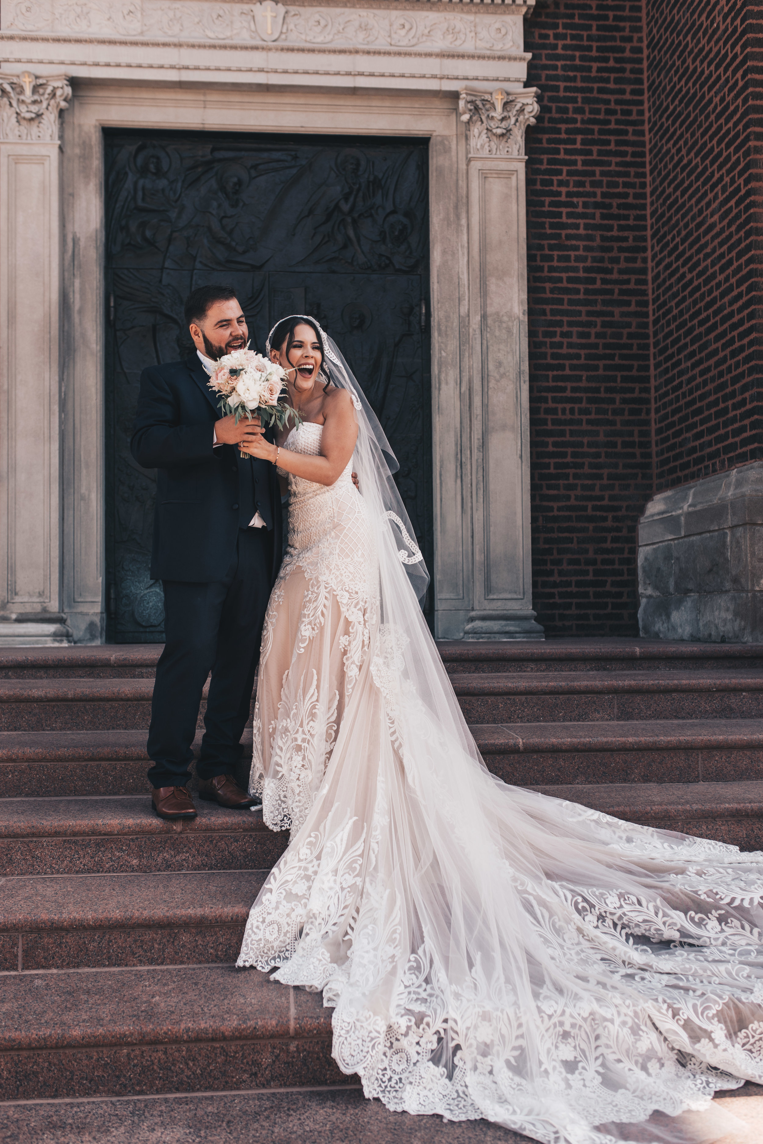 Illinois Wedding, Midwest Wedding, Chicago Wedding, Church Wedding Ceremony, Wedding Bubble Exit, Bride and Groom Photos 