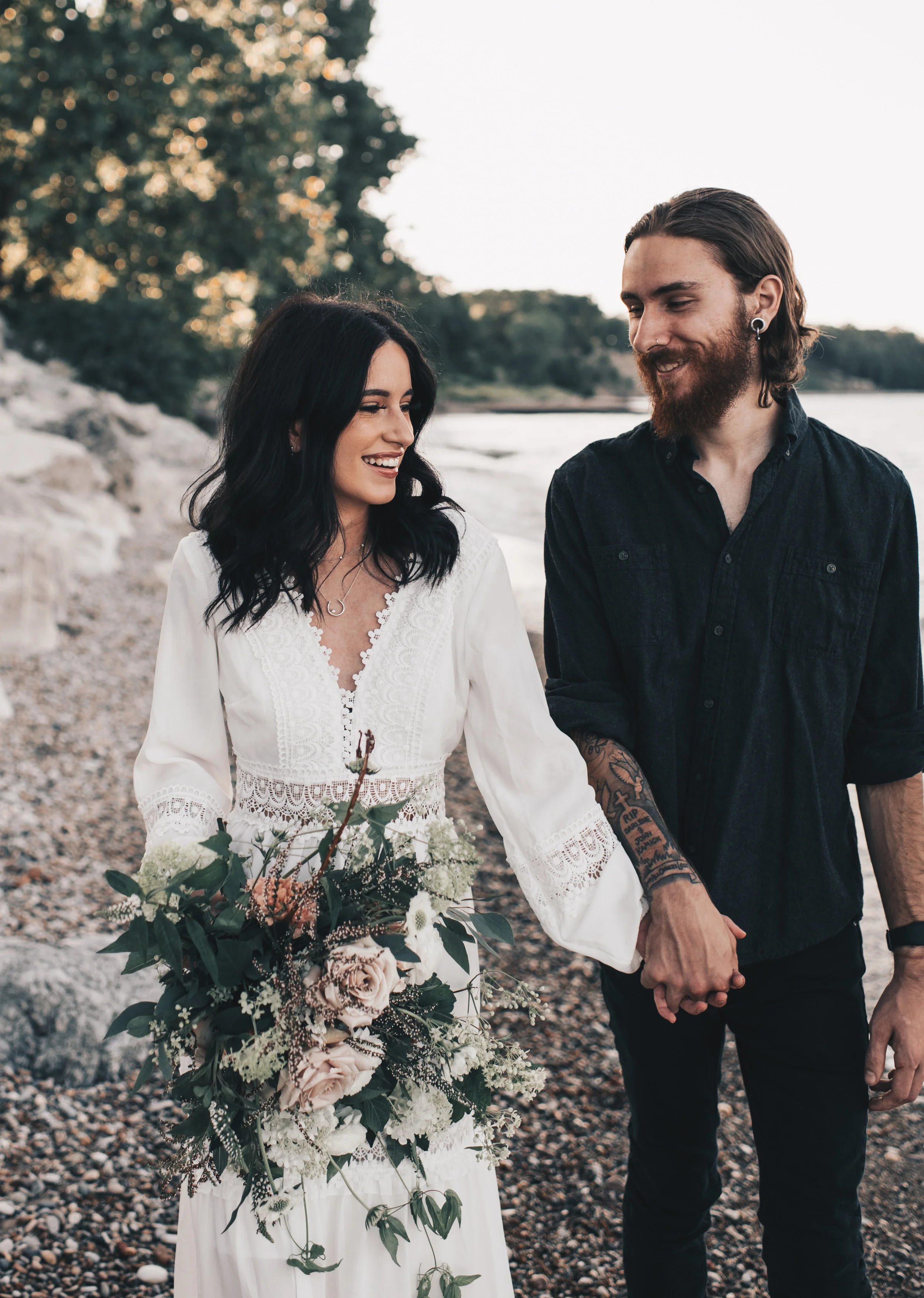 Lake Michigan Beach Session, Lake Michigan Beach Elopement, Summer Beach Elopement, Dreamy Beach Elopement, Illinois Beach Elopement, Indiana Dunes Elopement, Warren Dunes Elopement