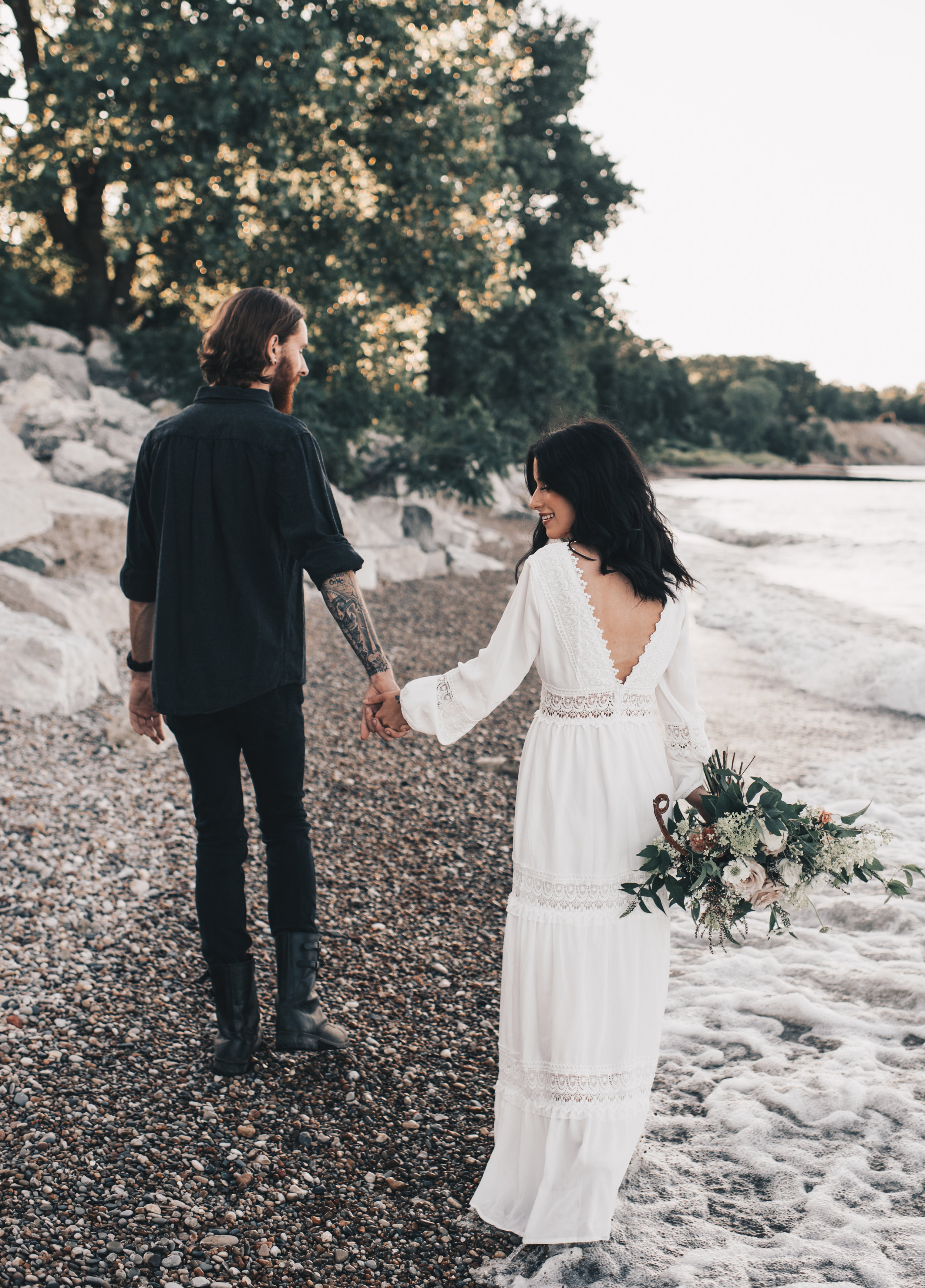 Lake Michigan Beach Session, Lake Michigan Beach Elopement, Summer Beach Elopement, Dreamy Beach Elopement, Illinois Beach Elopement, Indiana Dunes Elopement, Warren Dunes Elopement