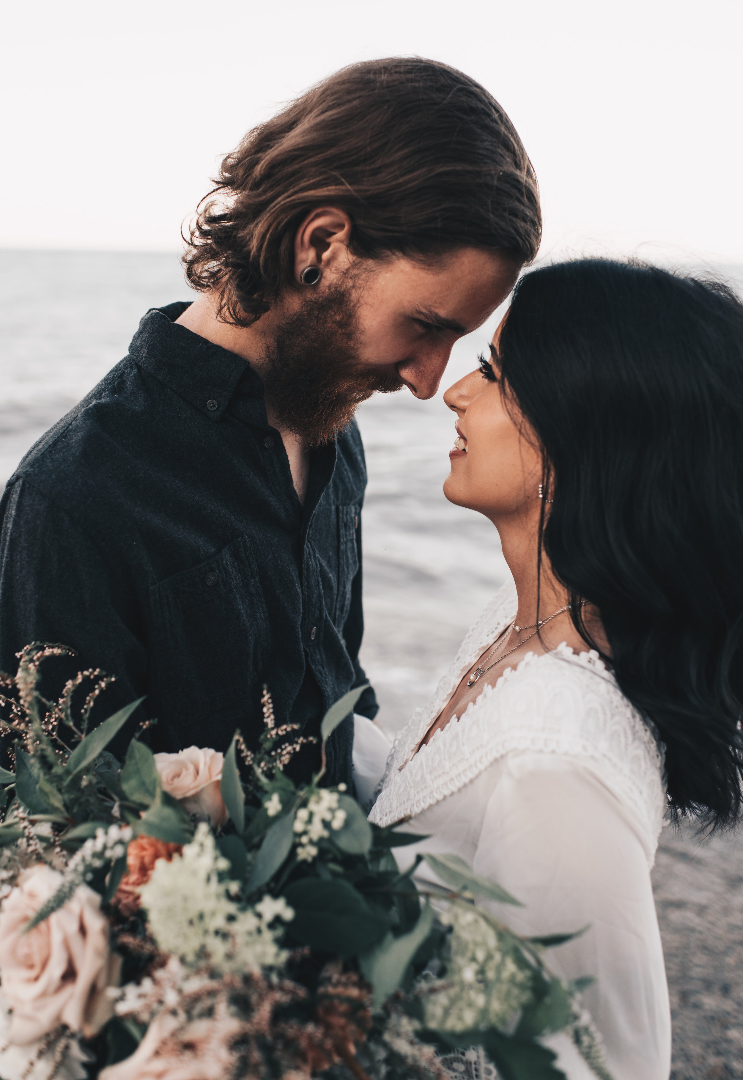 Lake Michigan Beach Session, Lake Michigan Beach Elopement, Summer Beach Elopement, Dreamy Beach Elopement, Illinois Beach Elopement, Indiana Dunes Elopement, Warren Dunes Elopement