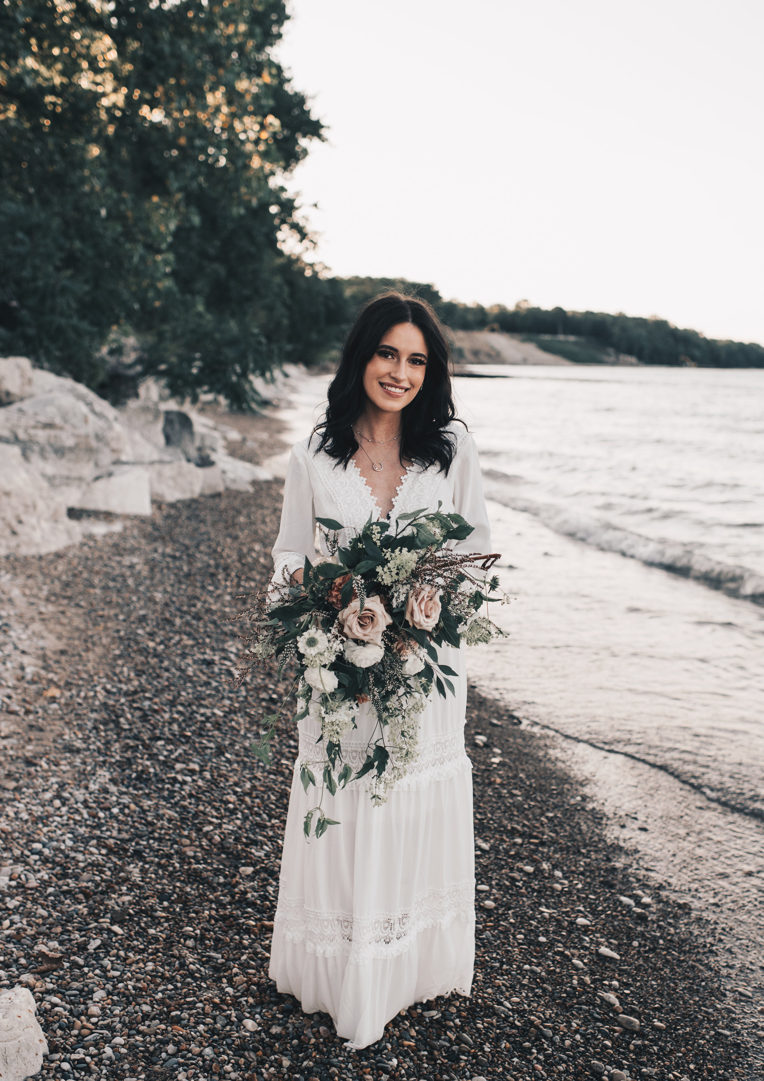 Lake Michigan Beach Session, Lake Michigan Beach Elopement, Summer Beach Elopement, Dreamy Beach Elopement, Illinois Beach Elopement, Indiana Dunes Elopement, Warren Dunes Elopement