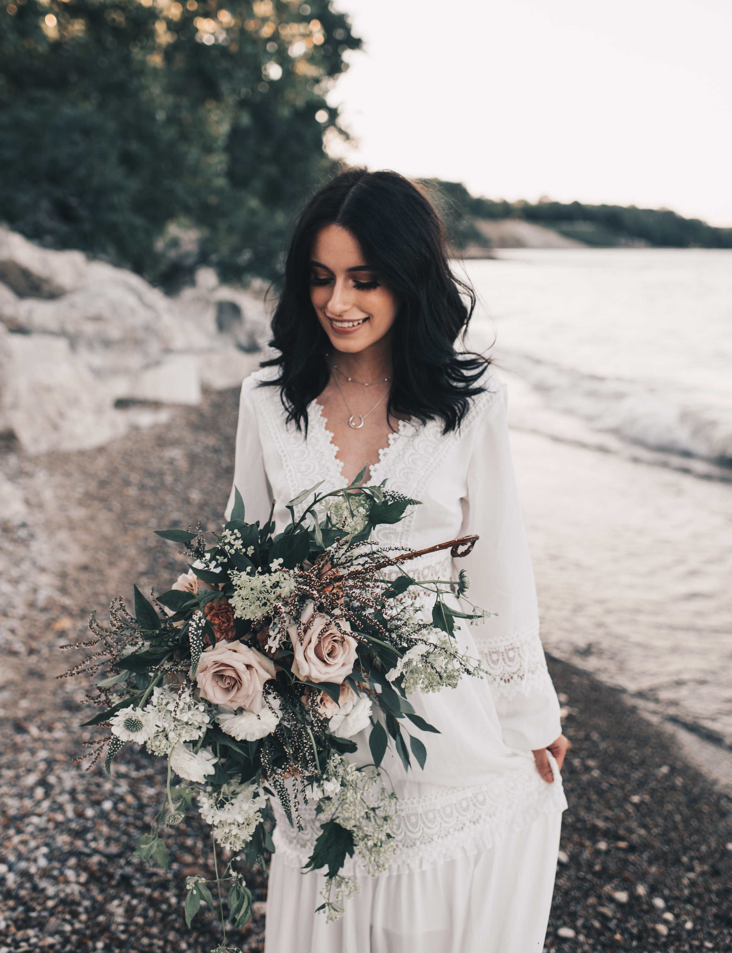 Lake Michigan Beach Session, Lake Michigan Beach Elopement, Summer Beach Elopement, Dreamy Beach Elopement, Illinois Beach Elopement, Indiana Dunes Elopement, Warren Dunes Elopement