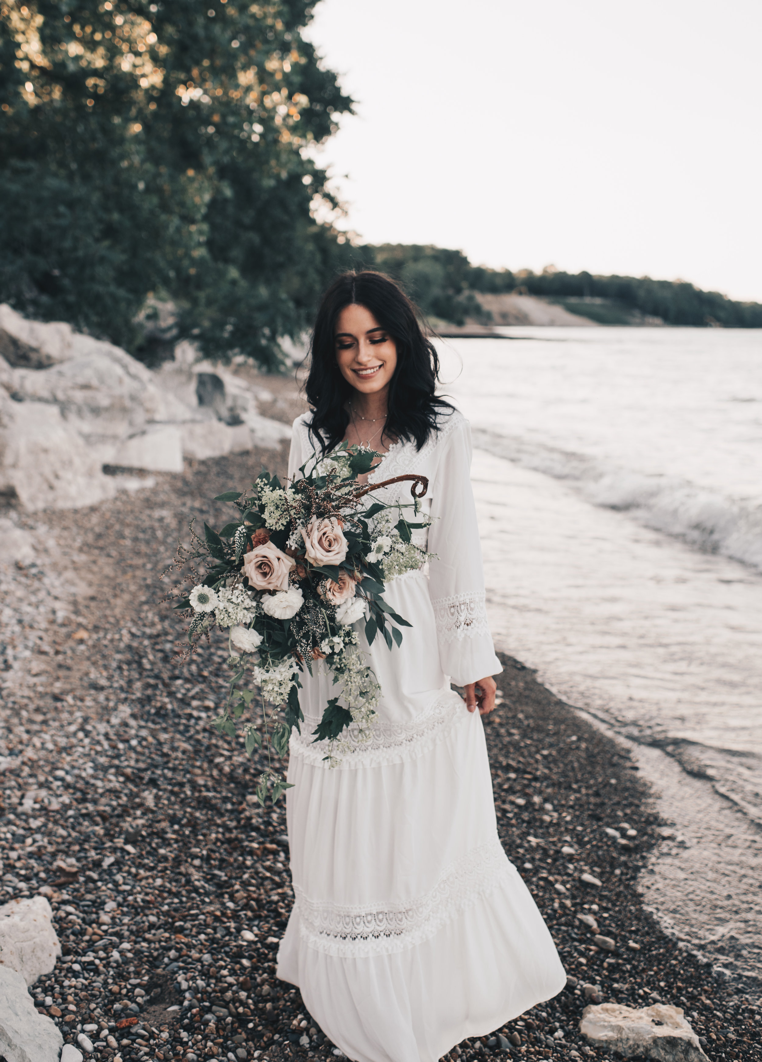 Lake Michigan Beach Session, Lake Michigan Beach Elopement, Summer Beach Elopement, Dreamy Beach Elopement, Illinois Beach Elopement, Indiana Dunes Elopement, Warren Dunes Elopement