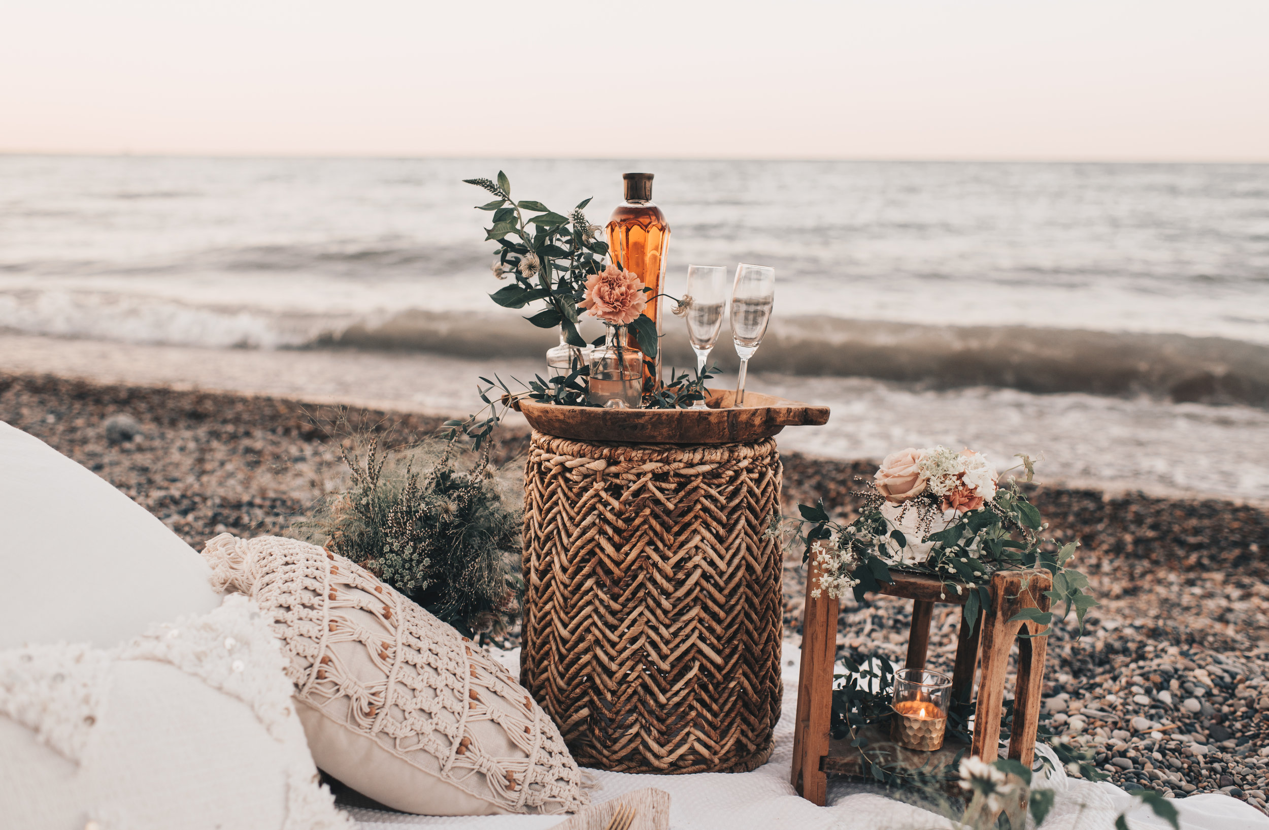 Lake Michigan Beach Session, Lake Michigan Beach Elopement, Summer Beach Elopement, Dreamy Beach Elopement, Illinois Beach Elopement, Indiana Dunes Elopement, Warren Dunes Elopement