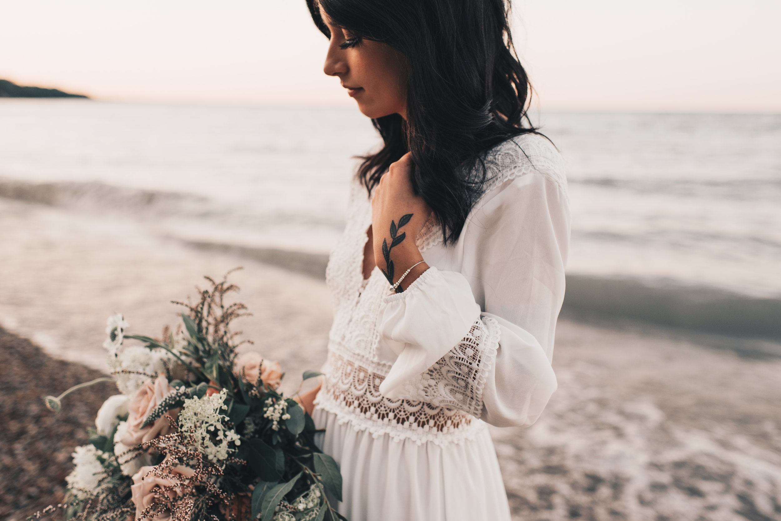 Lake Michigan Beach Session, Lake Michigan Beach Elopement, Summer Beach Elopement, Dreamy Beach Elopement, Illinois Beach Elopement, Indiana Dunes Elopement, Warren Dunes Elopement