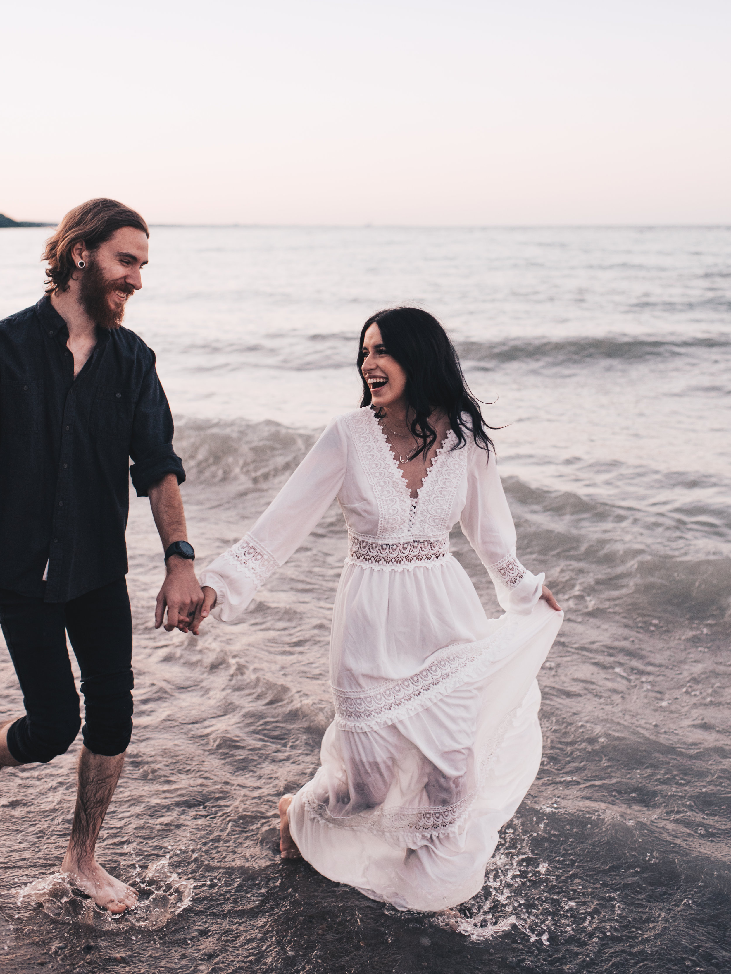 Lake Michigan Beach Session, Lake Michigan Beach Elopement, Summer Beach Elopement, Dreamy Beach Elopement, Illinois Beach Elopement, Indiana Dunes Elopement, Warren Dunes Elopement