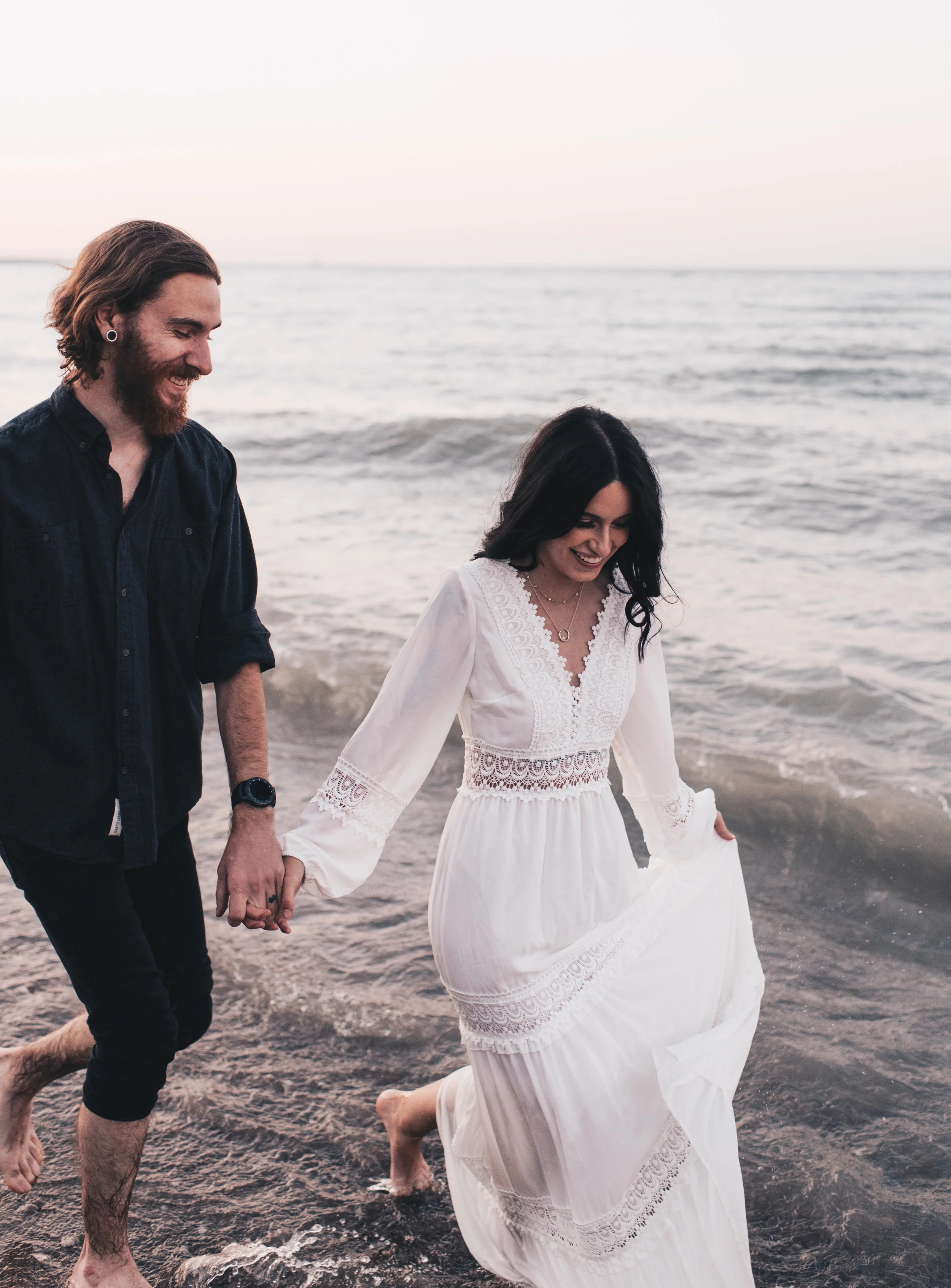 Lake Michigan Beach Session, Lake Michigan Beach Elopement, Summer Beach Elopement, Dreamy Beach Elopement, Illinois Beach Elopement, Indiana Dunes Elopement, Warren Dunes Elopement