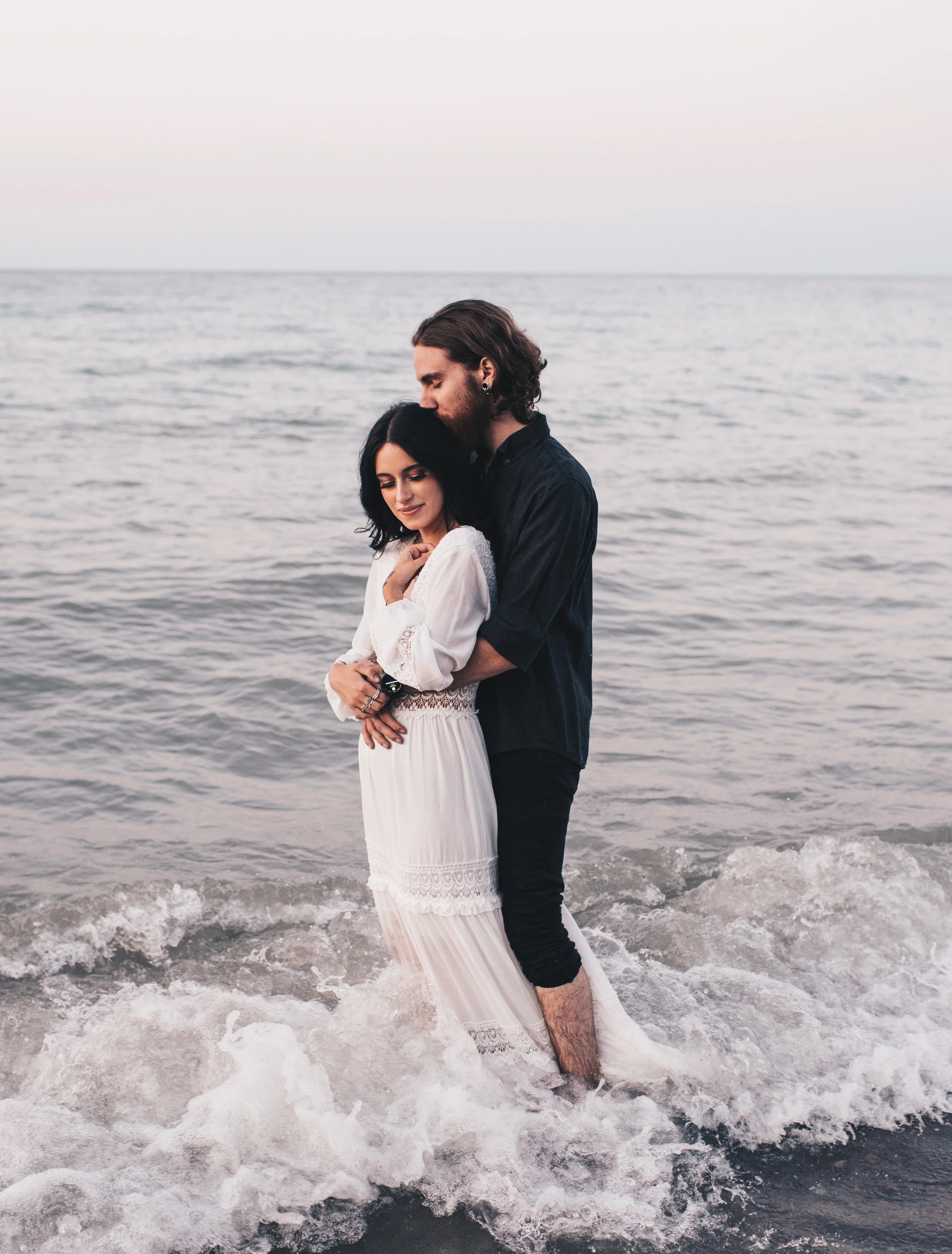 Lake Michigan Beach Session, Lake Michigan Beach Elopement, Summer Beach Elopement, Dreamy Beach Elopement, Illinois Beach Elopement, Indiana Dunes Elopement, Warren Dunes Elopement