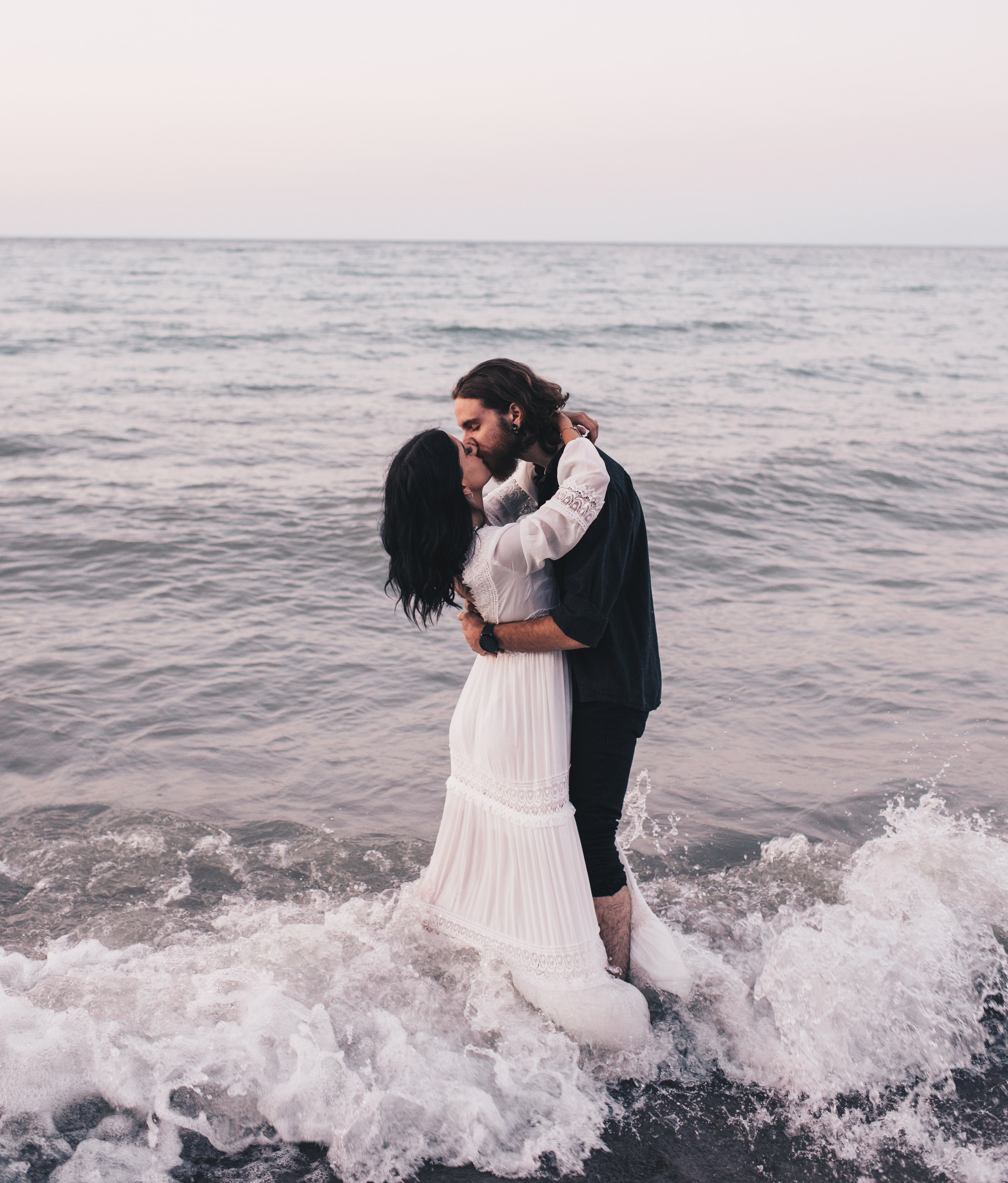 Lake Michigan Beach Session, Lake Michigan Beach Elopement, Summer Beach Elopement, Dreamy Beach Elopement, Illinois Beach Elopement, Indiana Dunes Elopement, Warren Dunes Elopement