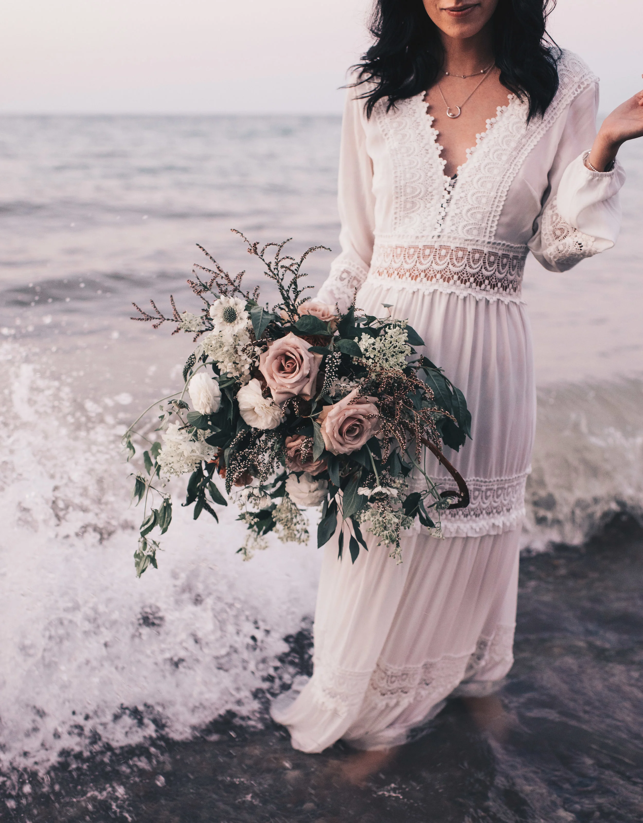 Lake Michigan Beach Session, Lake Michigan Beach Elopement, Summer Beach Elopement, Dreamy Beach Elopement, Illinois Beach Elopement, Indiana Dunes Elopement, Warren Dunes Elopement
