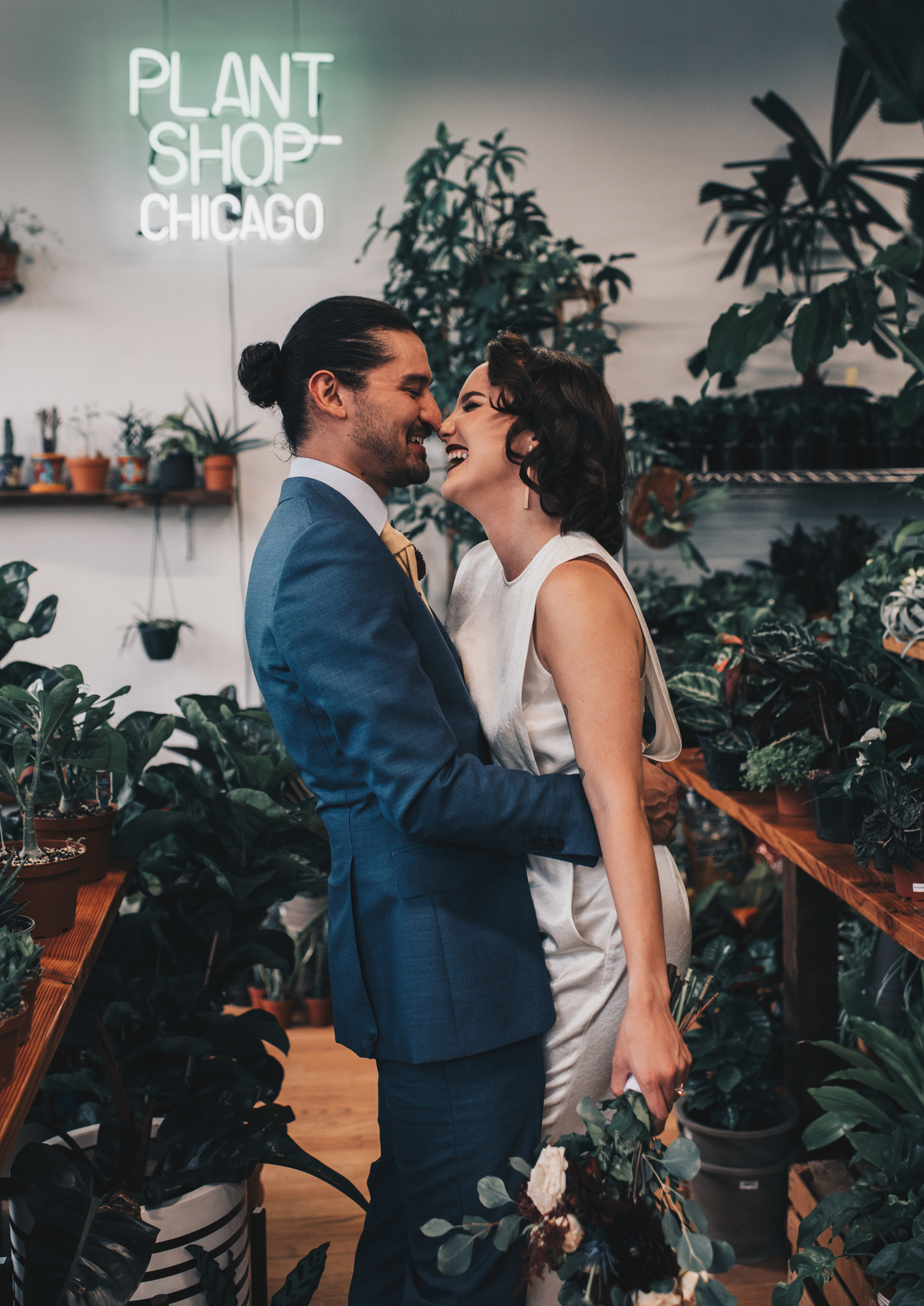 Plant Shop Chicago &amp; Fulton Street Collective Intimate Wedding // Chicago IL // Jay &amp; Whitney