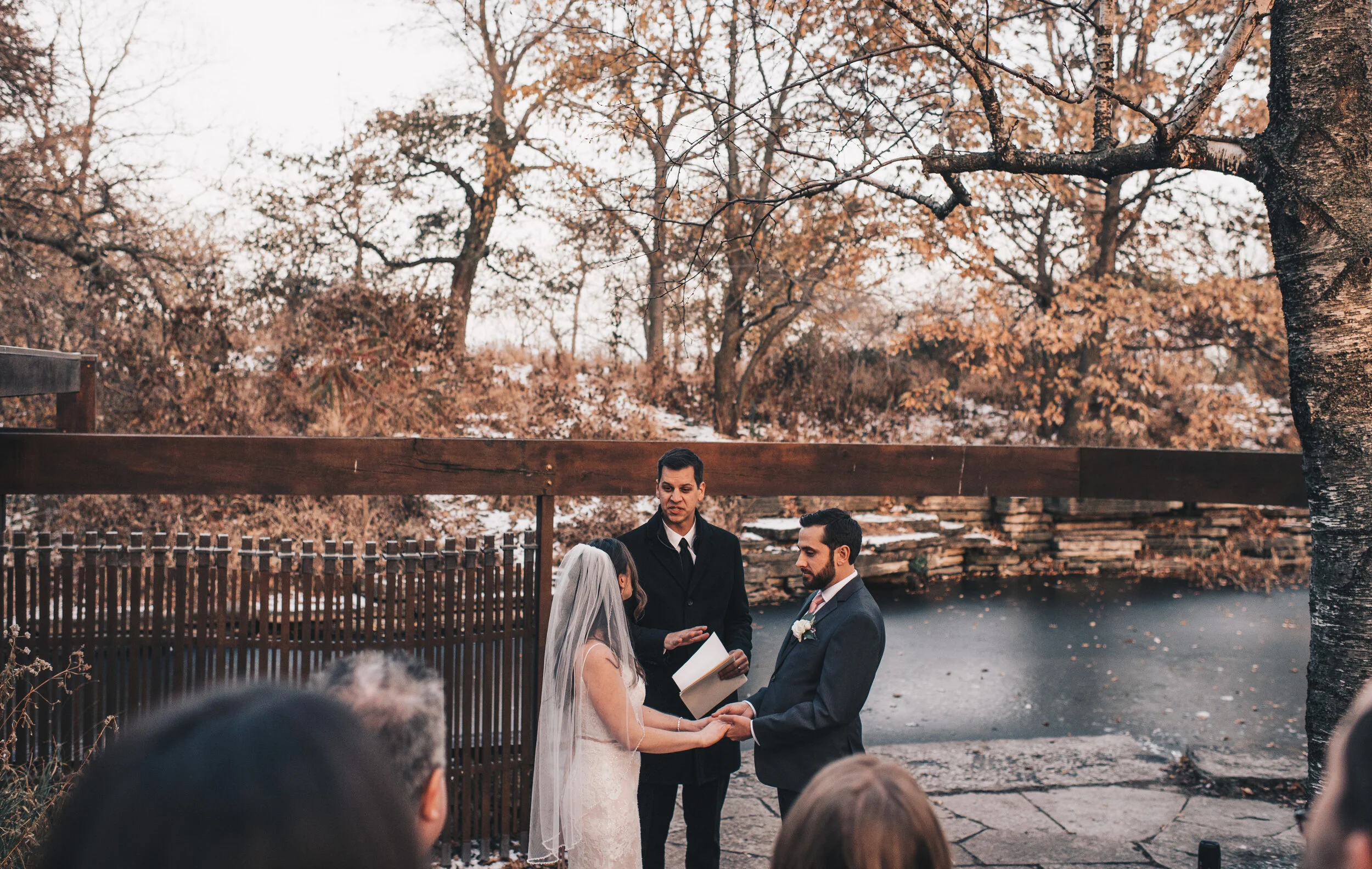 Alfred Caldwell Lily Pool Intimate Ceremony // Downtown Chicago // Mark Alfred Caldwell Lily Pool Intimate Ceremony // Downtown Chicago // Mark