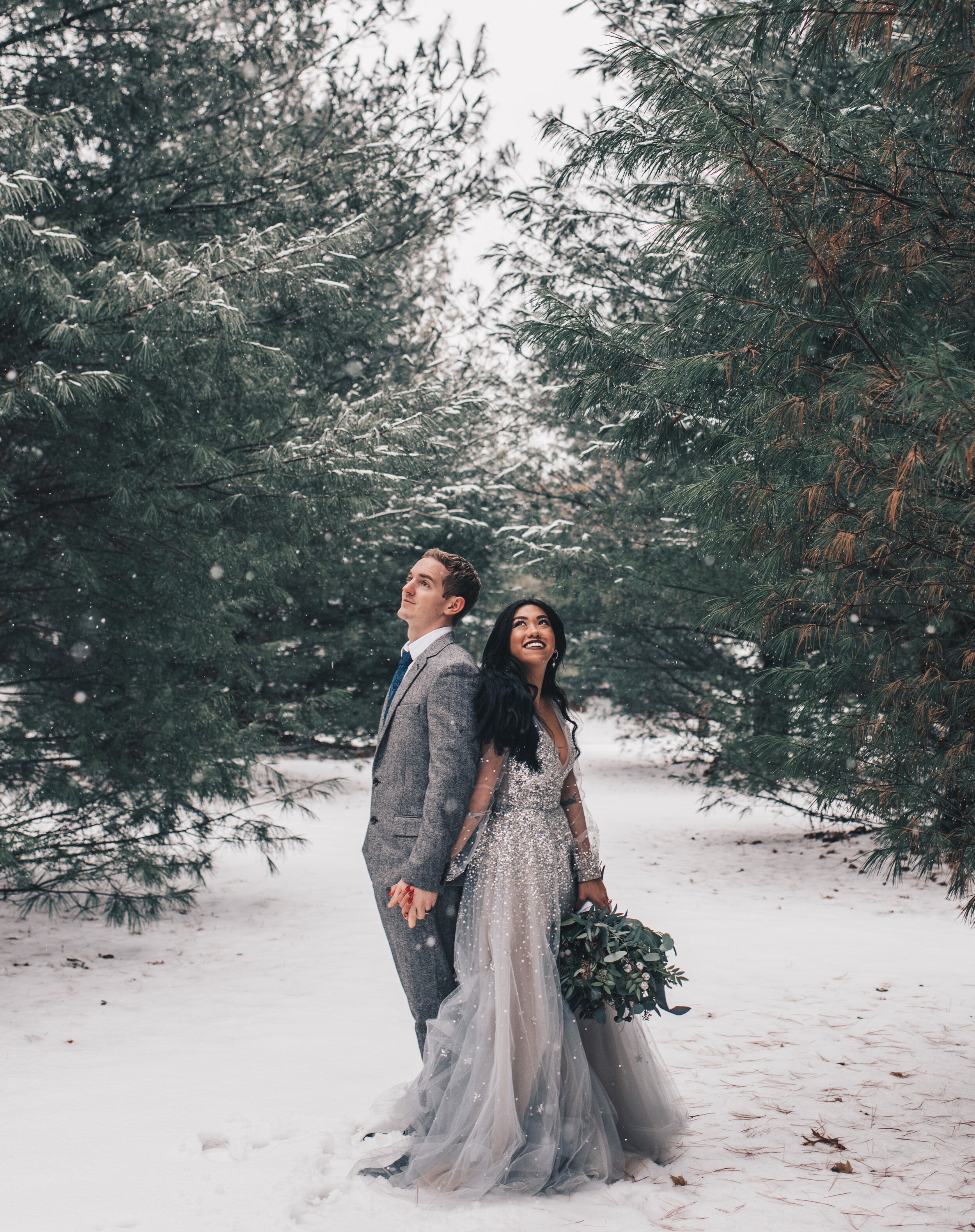 Winter Bridals, Winter Wedding, Bride and Groom Winter Wedding Photos, Adventure Winter Wedding, Winter Wedding Photos, Adventure Winter Elopement, Winter Elopement, Dreamy Winter Wedding