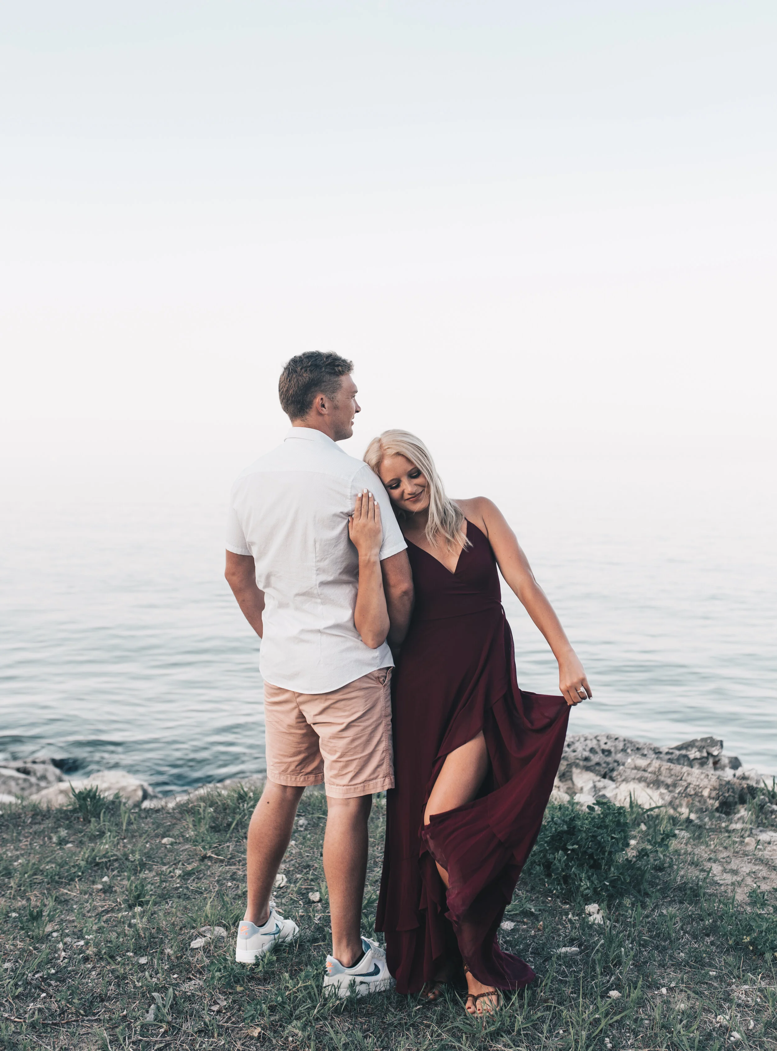 Summer Beach Engagement Session On Lake Michigan Michigan City In Hunter Mia Julia Maruyama Photography I Illinois Wedding Photographer