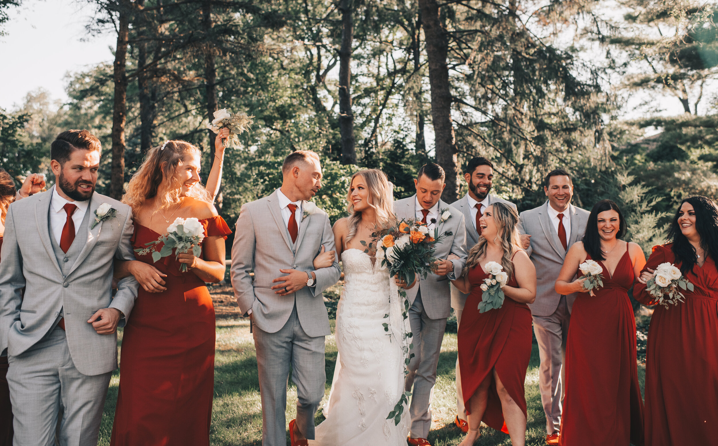 Midwest Backyard Wedding, Intimate Wedding, Outdoor Wedding, Illinois Backyard Wedding, Illinois Intimate Wedding, Bridal Party Photos