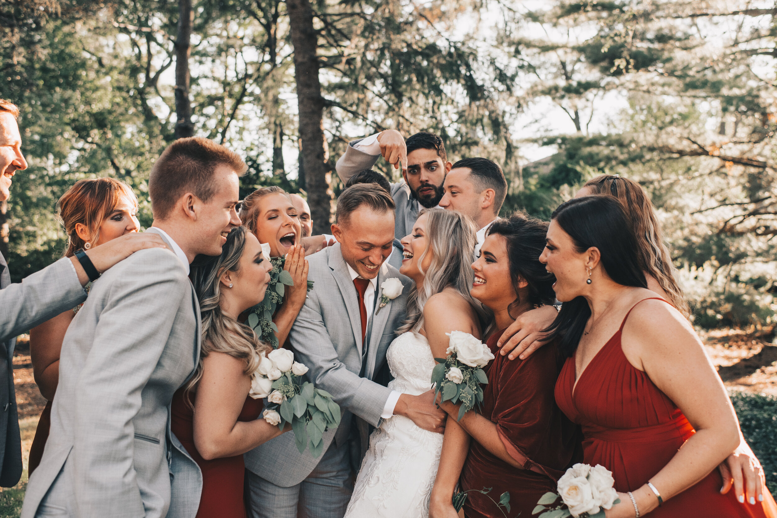 Midwest Backyard Wedding, Intimate Wedding, Outdoor Wedding, Illinois Backyard Wedding, Illinois Intimate Wedding, Bridal Party Photos