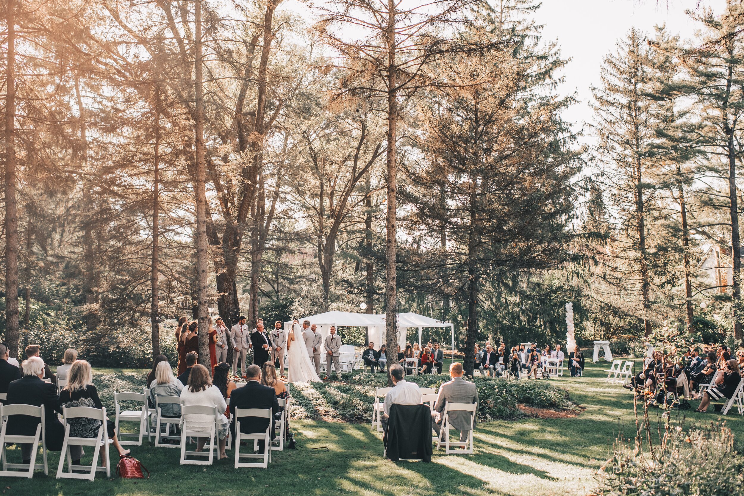 Midwest Backyard Wedding, Intimate Wedding, Outdoor Wedding, Illinois Backyard Wedding, Illinois Intimate Wedding Ceremony