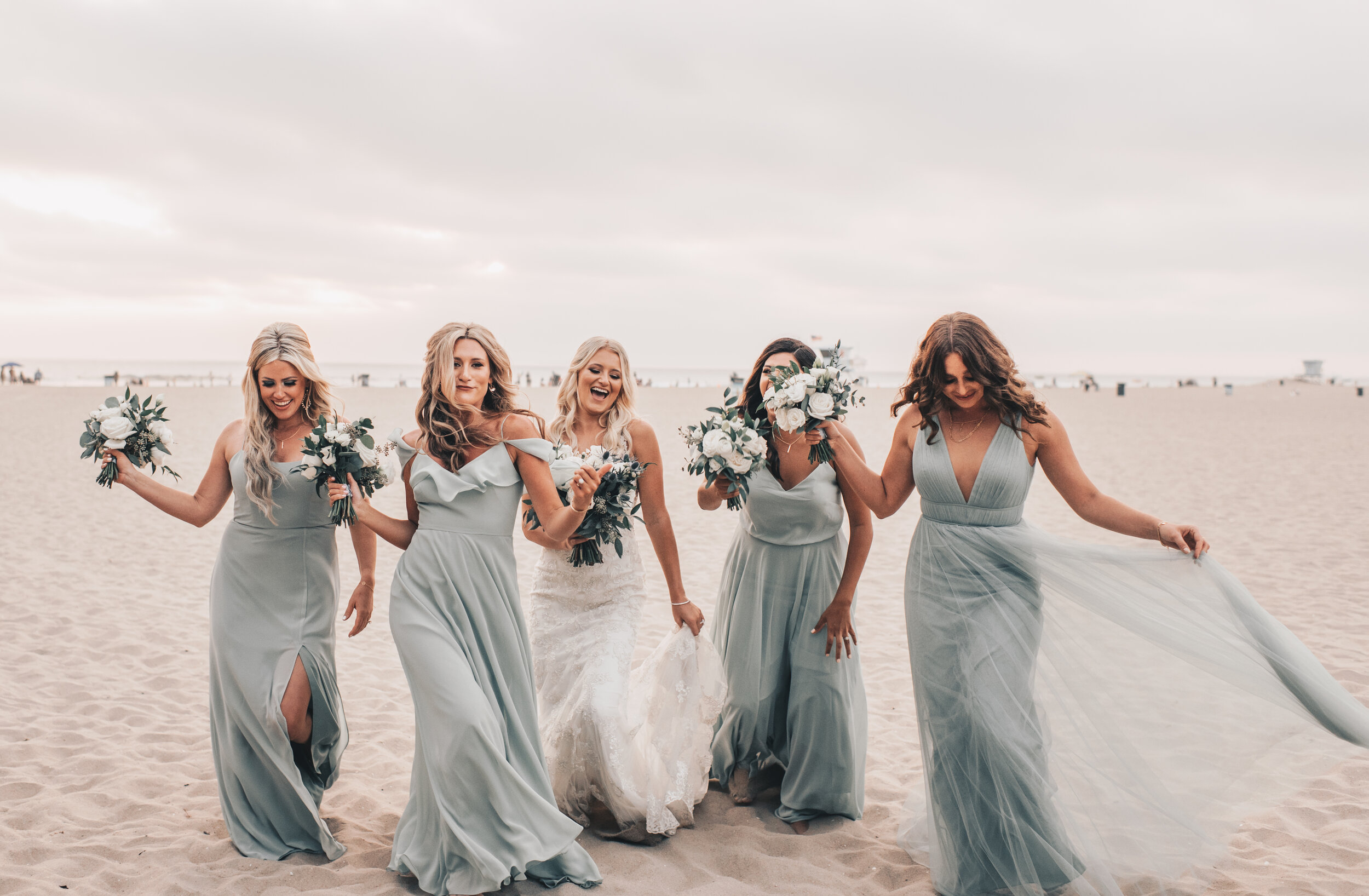 California Wedding, Coastal Beach Wedding, Dreamy California Wedding, Pasea Hotel Wedding Huntington Beach, Beach Wedding, Bride and Bridesmaid Photos