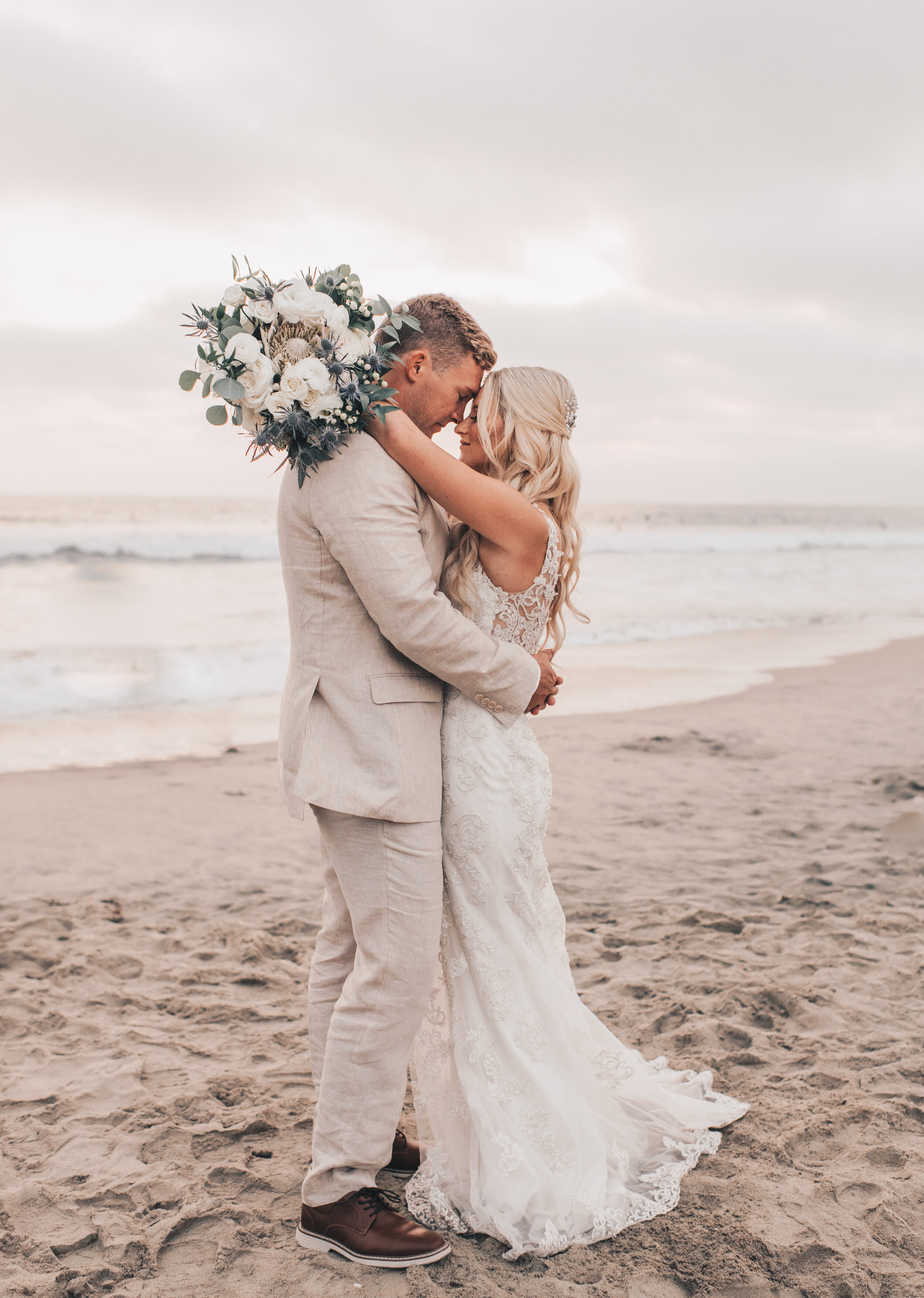 California Wedding, Coastal Beach Wedding, Dreamy California Wedding, Pasea Hotel Wedding Huntington Beach, Beach Wedding, Bride and Groom Beach Photos
