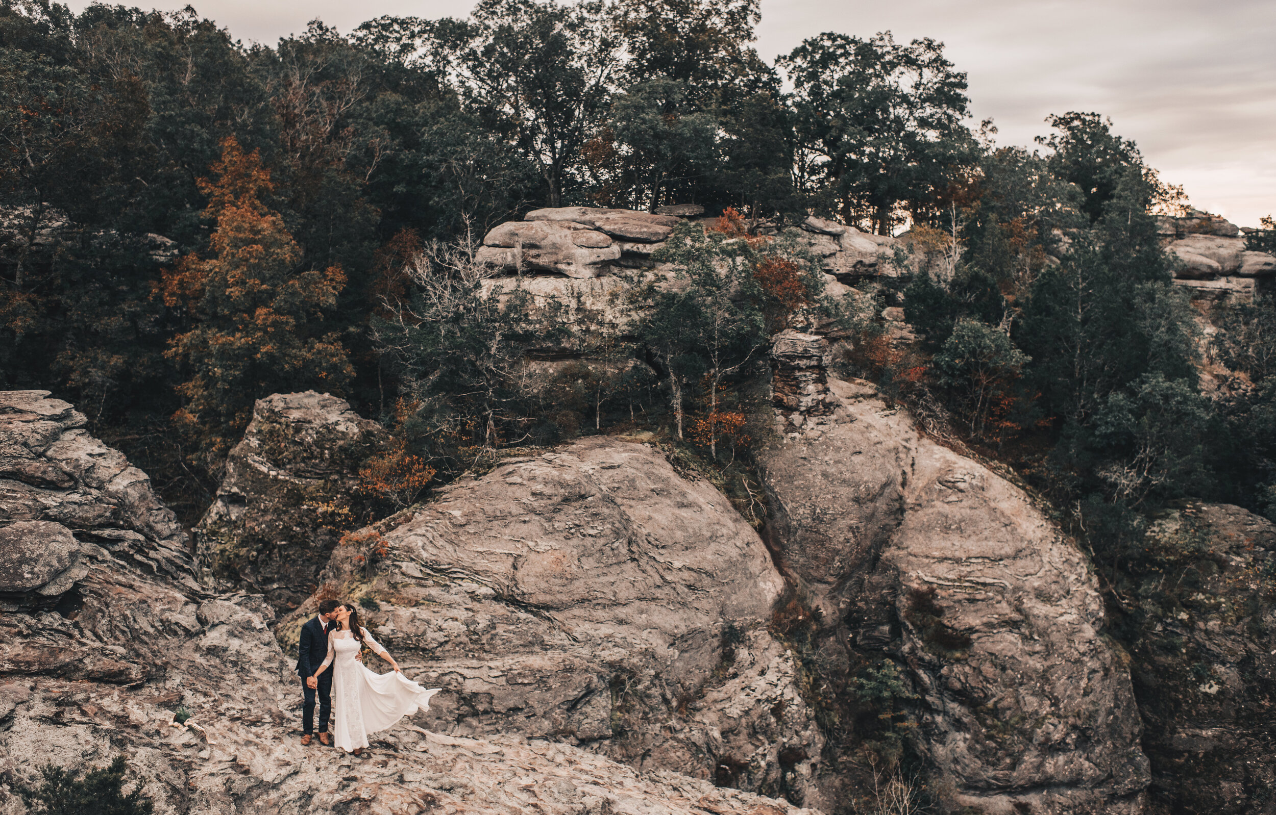 Garden of the Gods Herod Illinois Elopement, Garden of the Gods Herod Illinois Bride And Groom Photos, Adventurous Elopement, Mountain Adventurous Elopement, Illinois Wedding and Elopement