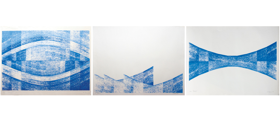 'Seascapes'. Serigrafías sobre papel. 50 x 70 cm, Col. Artista 1975