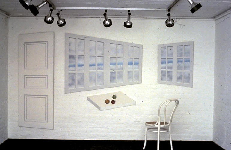 'Instalación'. Acrílico sobre tela, Col. Juan Carlos Correa 1982