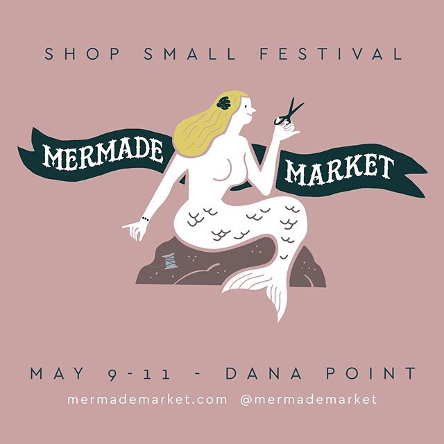 Come check out the @mermademarket this weekend! It&rsquo;ll be open tomorrow (10am-6pm) and Saturday (9am-5pm). Seriously, you guys gotta see all the local and handmade goods, plus it&rsquo;s just so much fun 😊 some of my items are available inside!