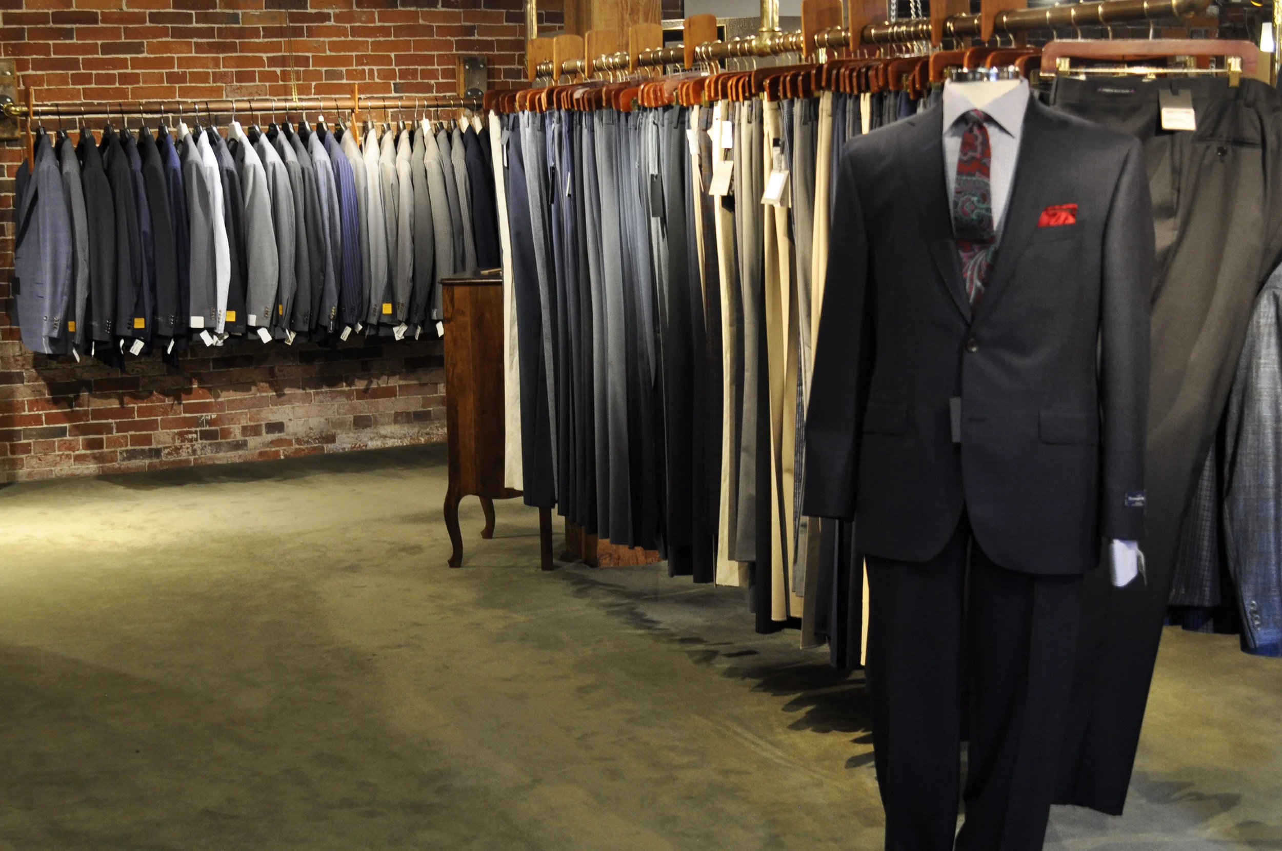 We know a lot of you associate Joseph's with tailoring, and with good reason! Between our selection of Ready-to-Wear suits, Made-to-Measure programs, and a master tailor on site, we can accommodate virtually any wardrobe or budget. And now we're offering some of those selections online. Once again, we're starting smart, with a selection of essential navy blazers , wool trousers , and neckties , that fit in any wardrobe. Expect to gradually see more suiting, luxury Italian brands, and everything ranging from crisp and businesslike, to soft and casual.