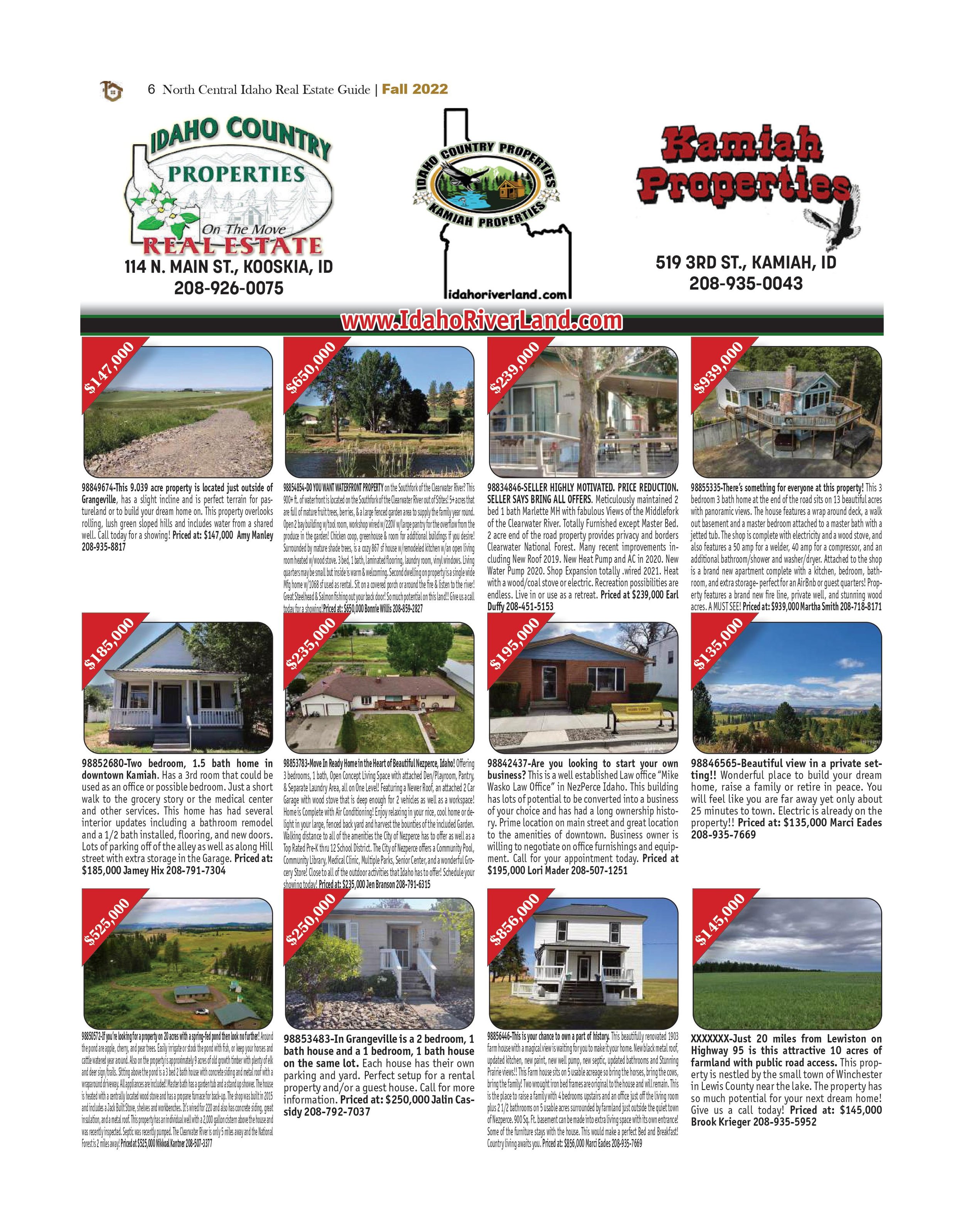 Idaho Country PropertiesKamiah Properties — North Central Idaho Real