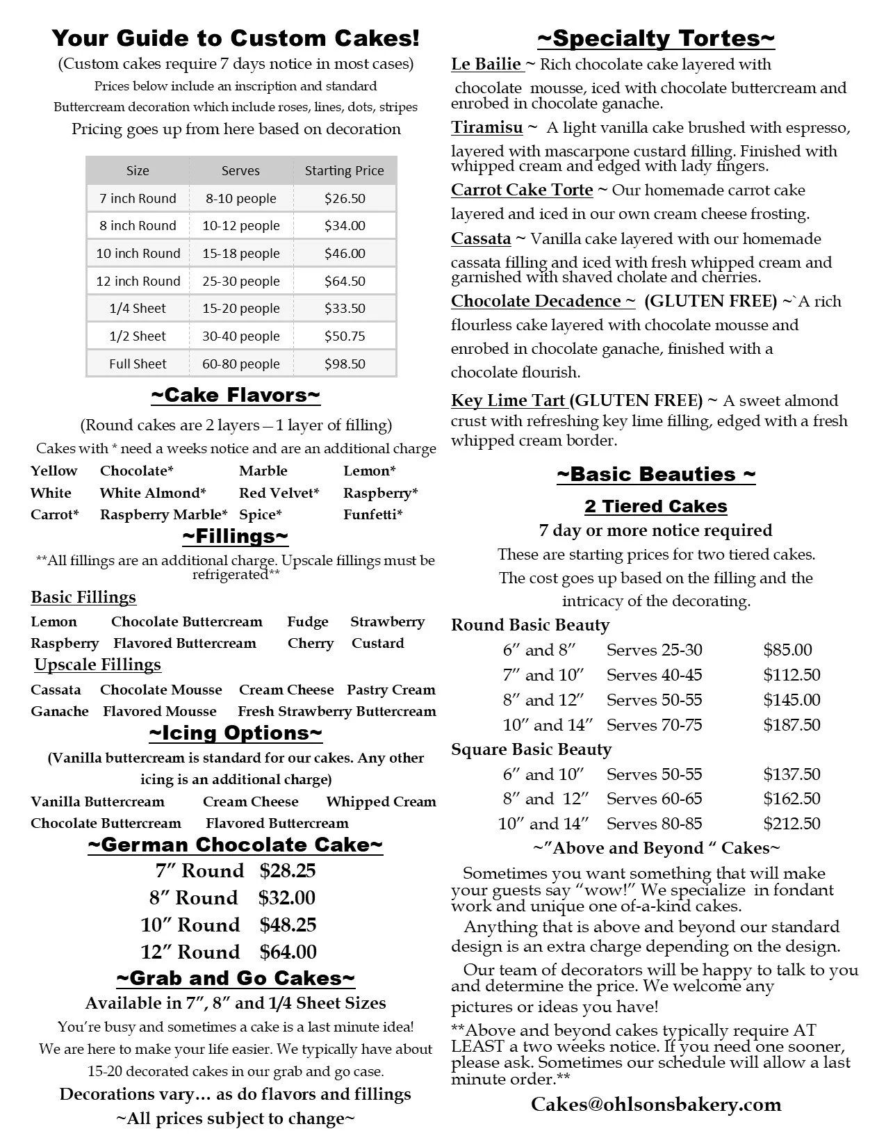 Getting Started — Ohlson's Bakery