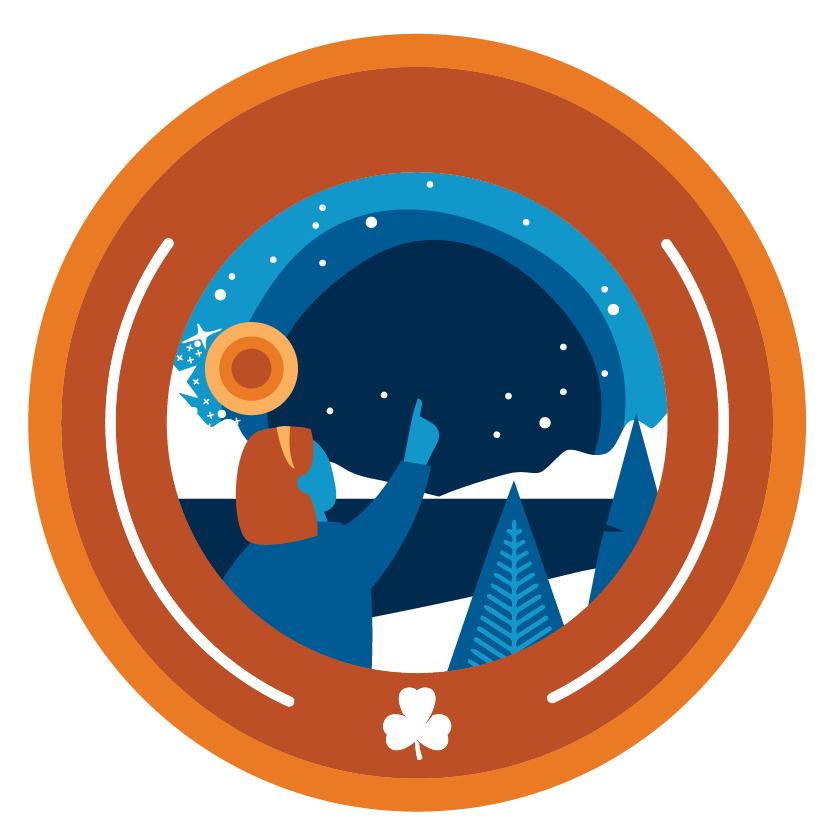 Comets GIF for Girl Guides branch name change campaign.