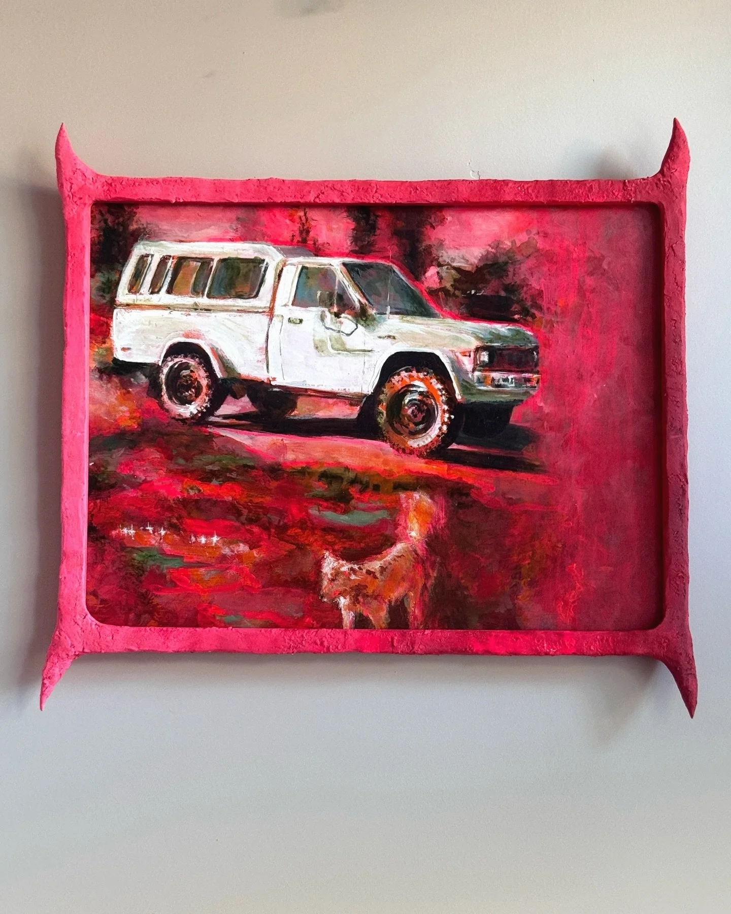 I&rsquo;ve been exploring with new materials &amp; unconventional handbuilt frames as part of my painting process. 
Really excited to move forward with more like this. 

Lil bit of a sentimental one, a reference to @the_1997_film, a sweet memory&mdas