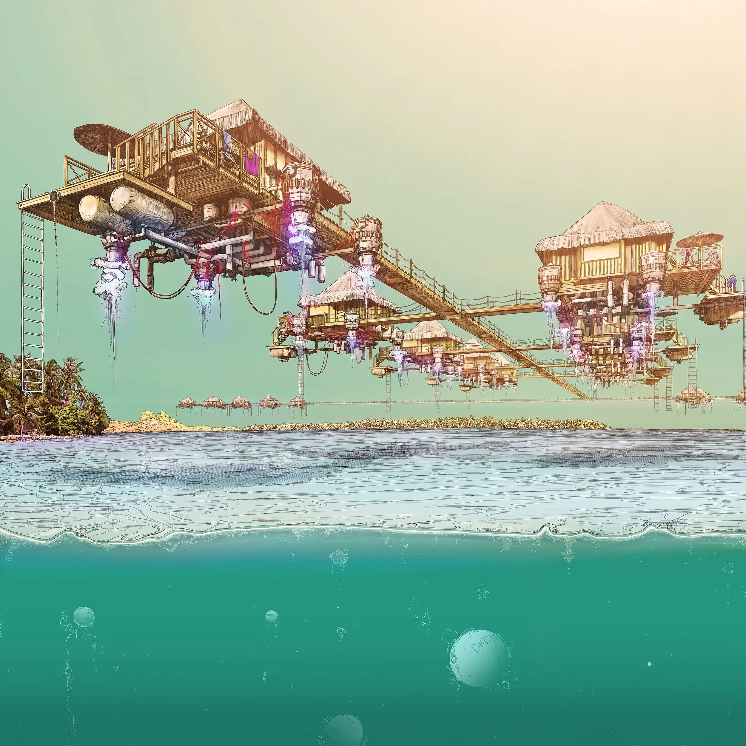 boxboy Jr. goes to Bora Bora - Print Original