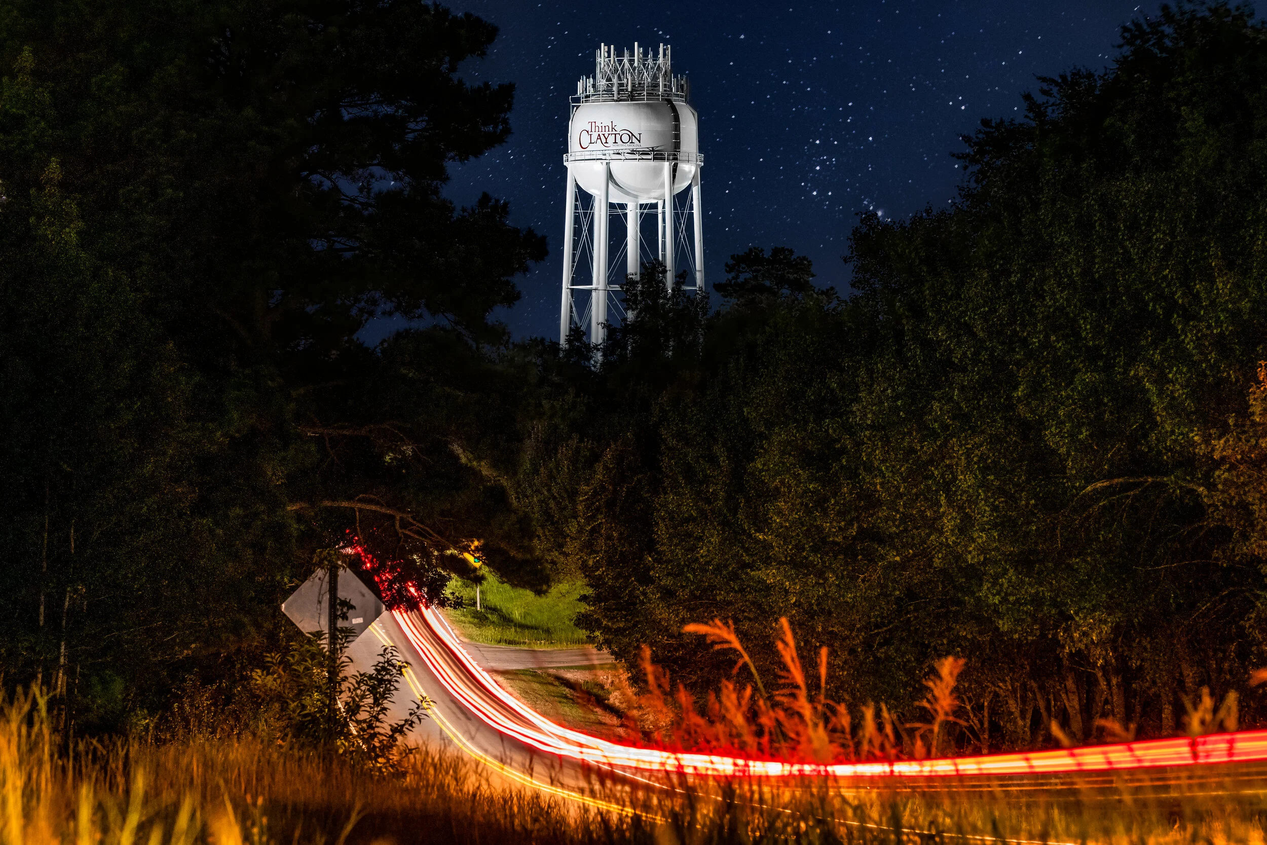 Think Clayton Water Tower at Night smaller.jpg