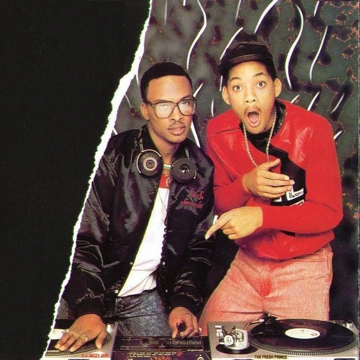 The magnificent Jazzy Jeff on the one and two's from the Rock The House inlay/artwork