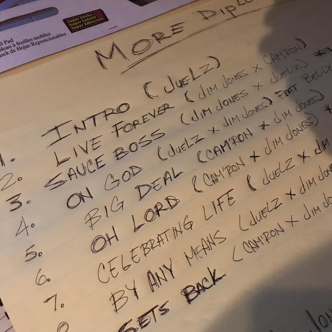 Here’s the tracklist which Jim Jones posted on his Instagram