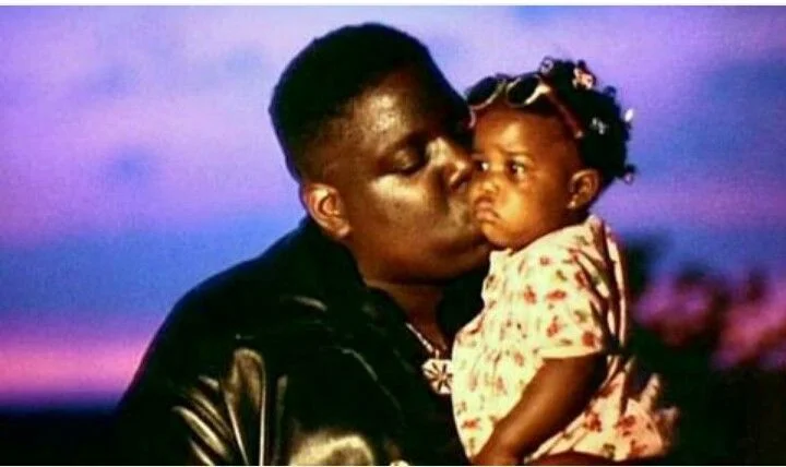 Nostalgic picture of Biggie and his daughter T’yanna in the 90s