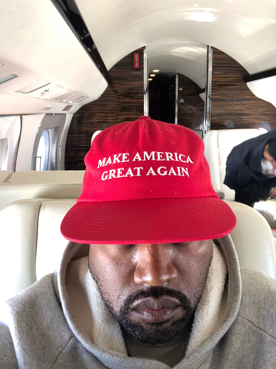 The true meaning of the MAGA hat is unknown to most , but Kanye knows the real - Photo courtesy of @Ye